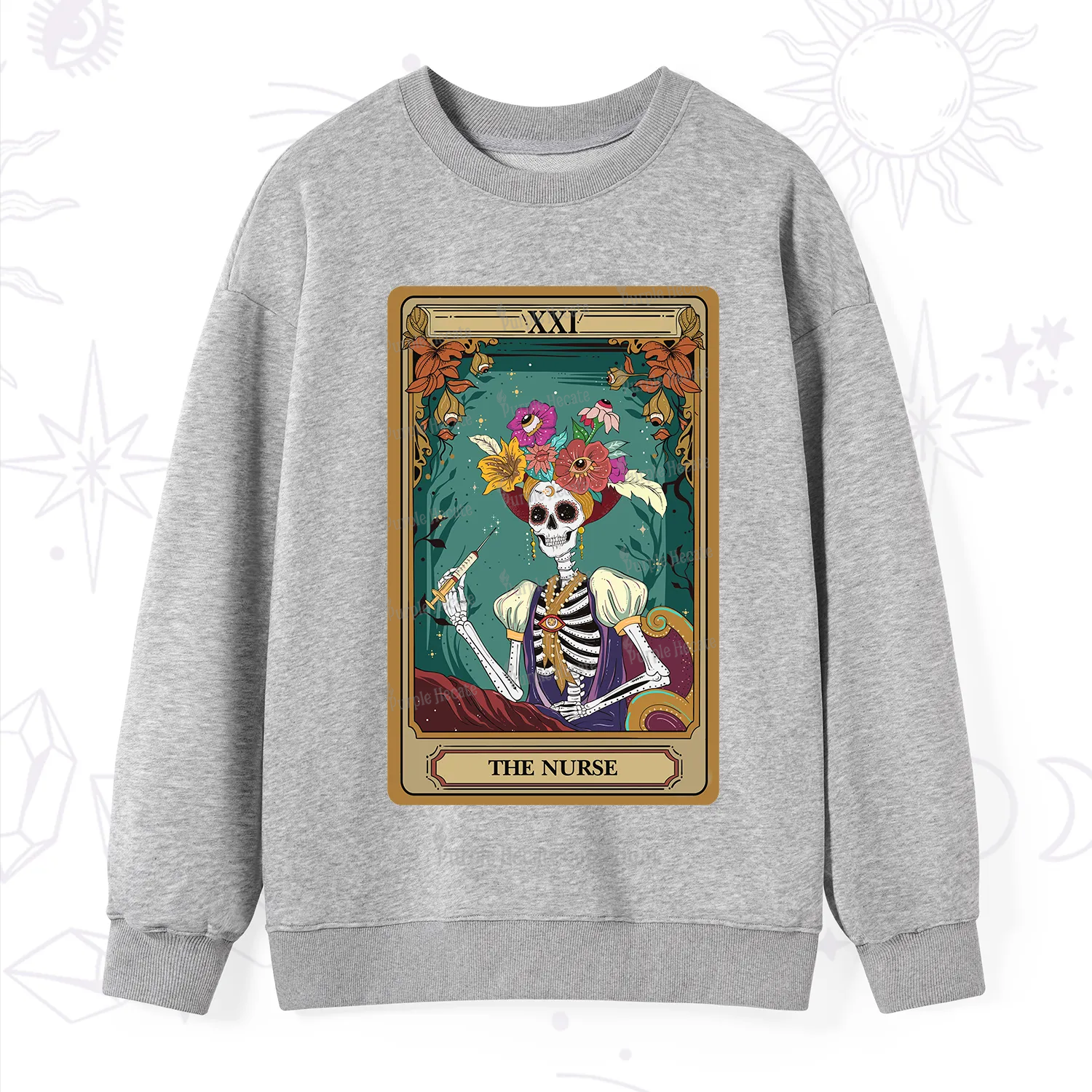 Purplehecate The Nurse Funny Tarot Card Sweatshirt