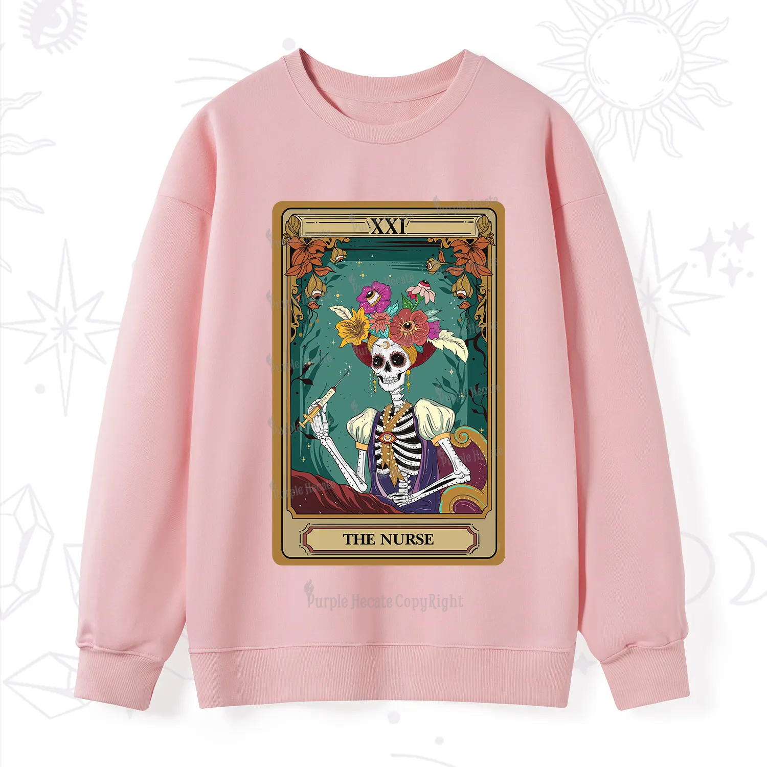 Purplehecate The Nurse Funny Tarot Card Sweatshirt