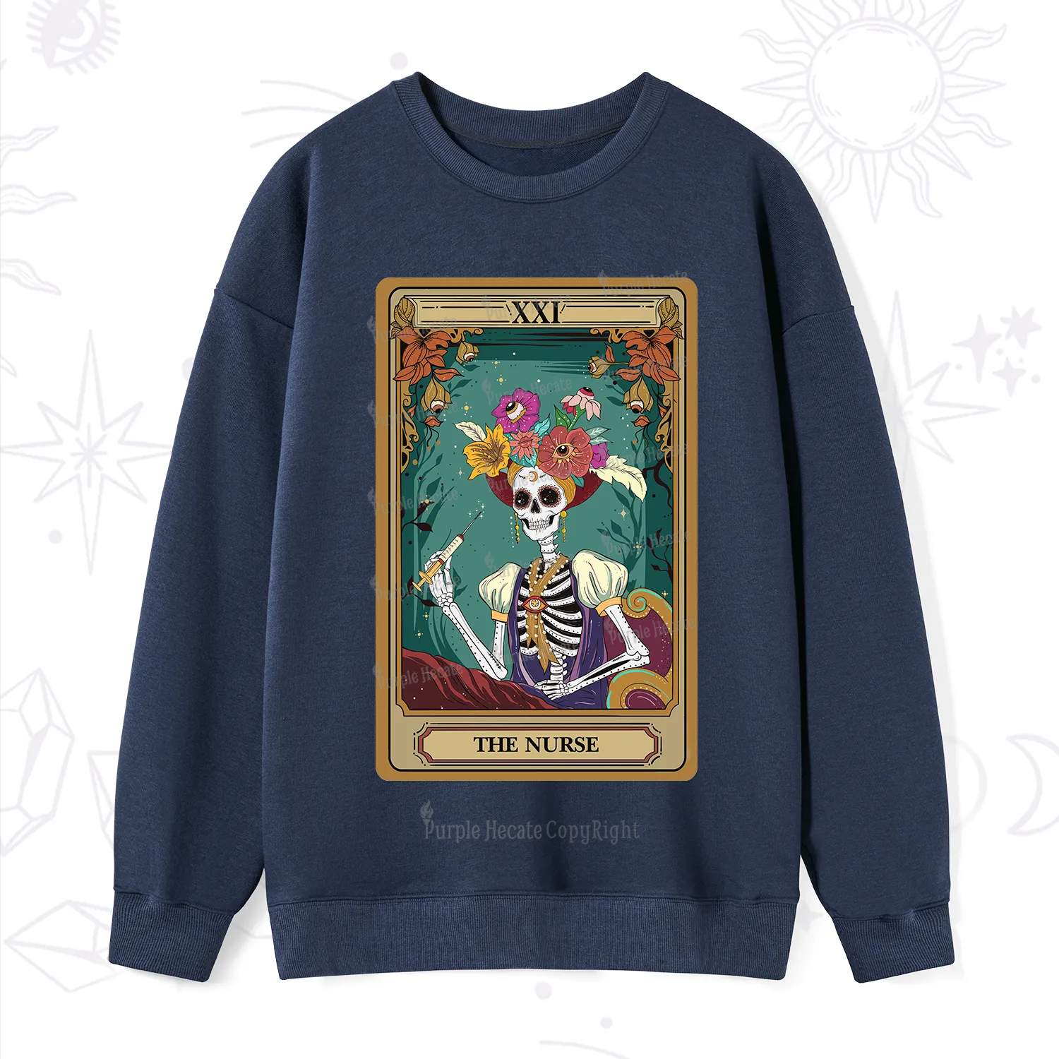 Purplehecate The Nurse Funny Tarot Card Sweatshirt