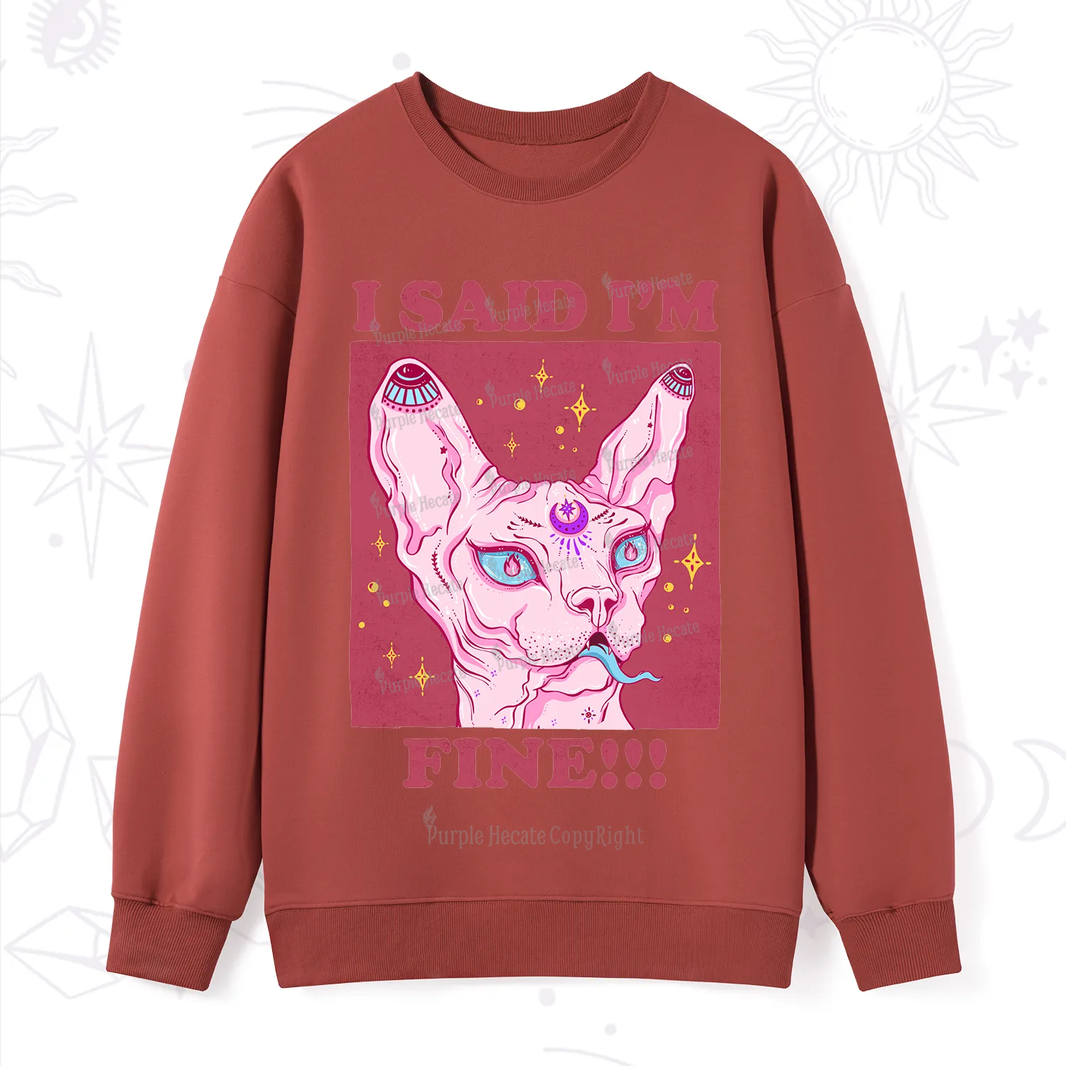 Purplehecate I Said I'm Fine Sweatshirt