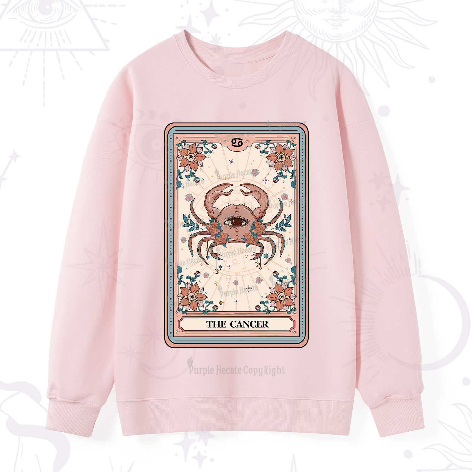 Purplehecate The Cancer Tarot Card Sweatshirt