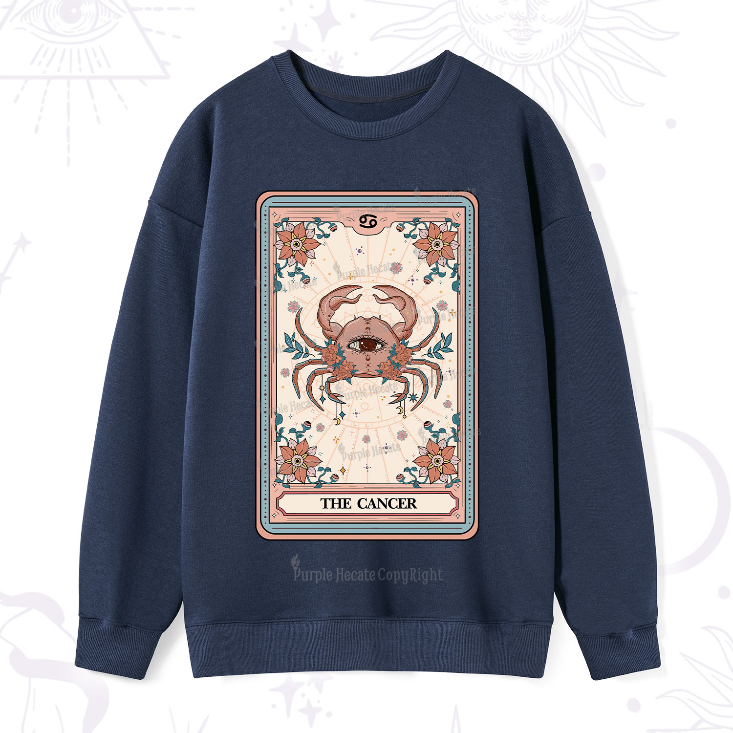 Purplehecate The Cancer Tarot Card Sweatshirt