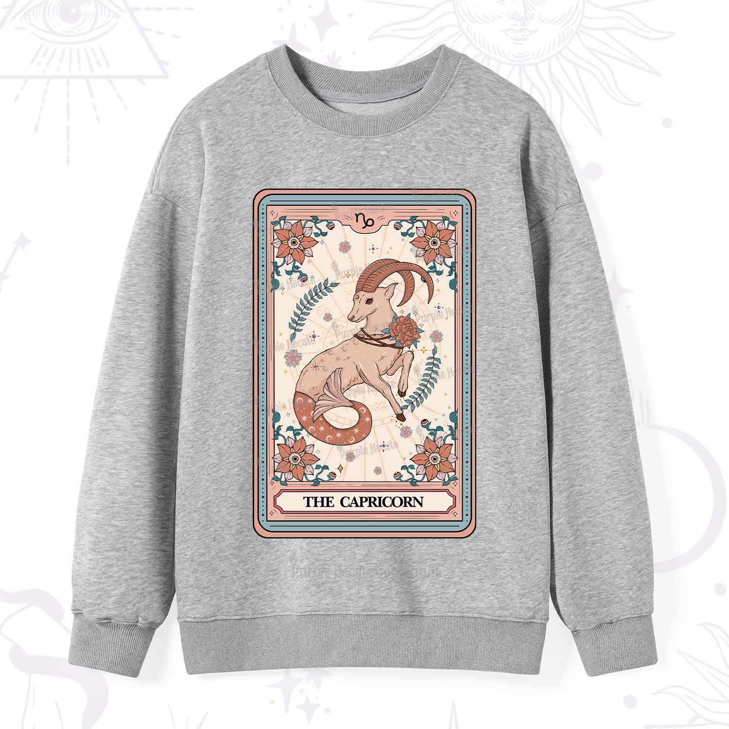 Purplehecate The Capricorn Tarot Card Sweatshirt