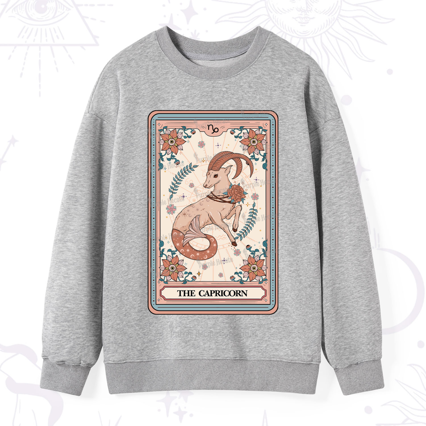 Purplehecate The Capricorn Tarot Card Sweatshirt