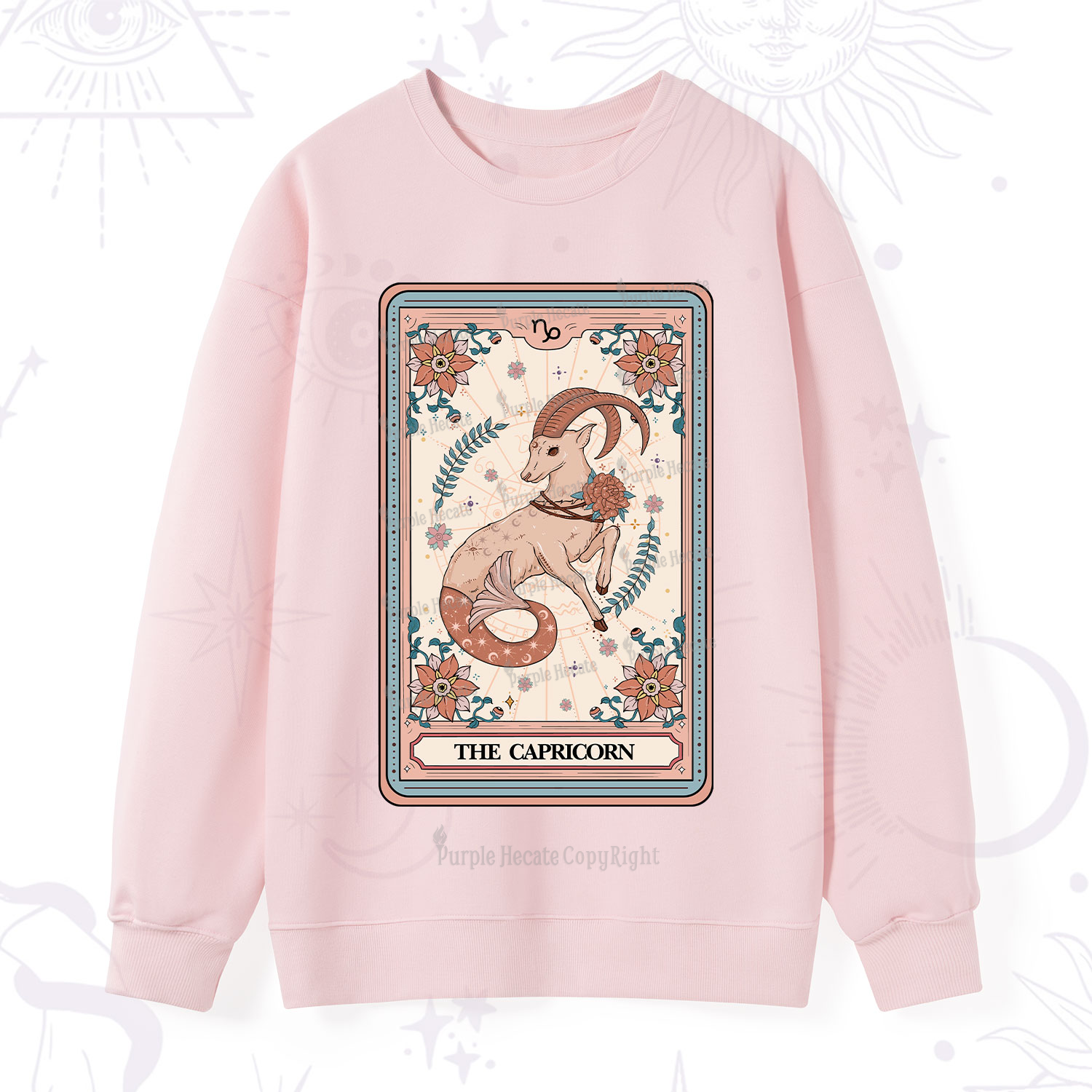 Purplehecate The Capricorn Tarot Card Sweatshirt