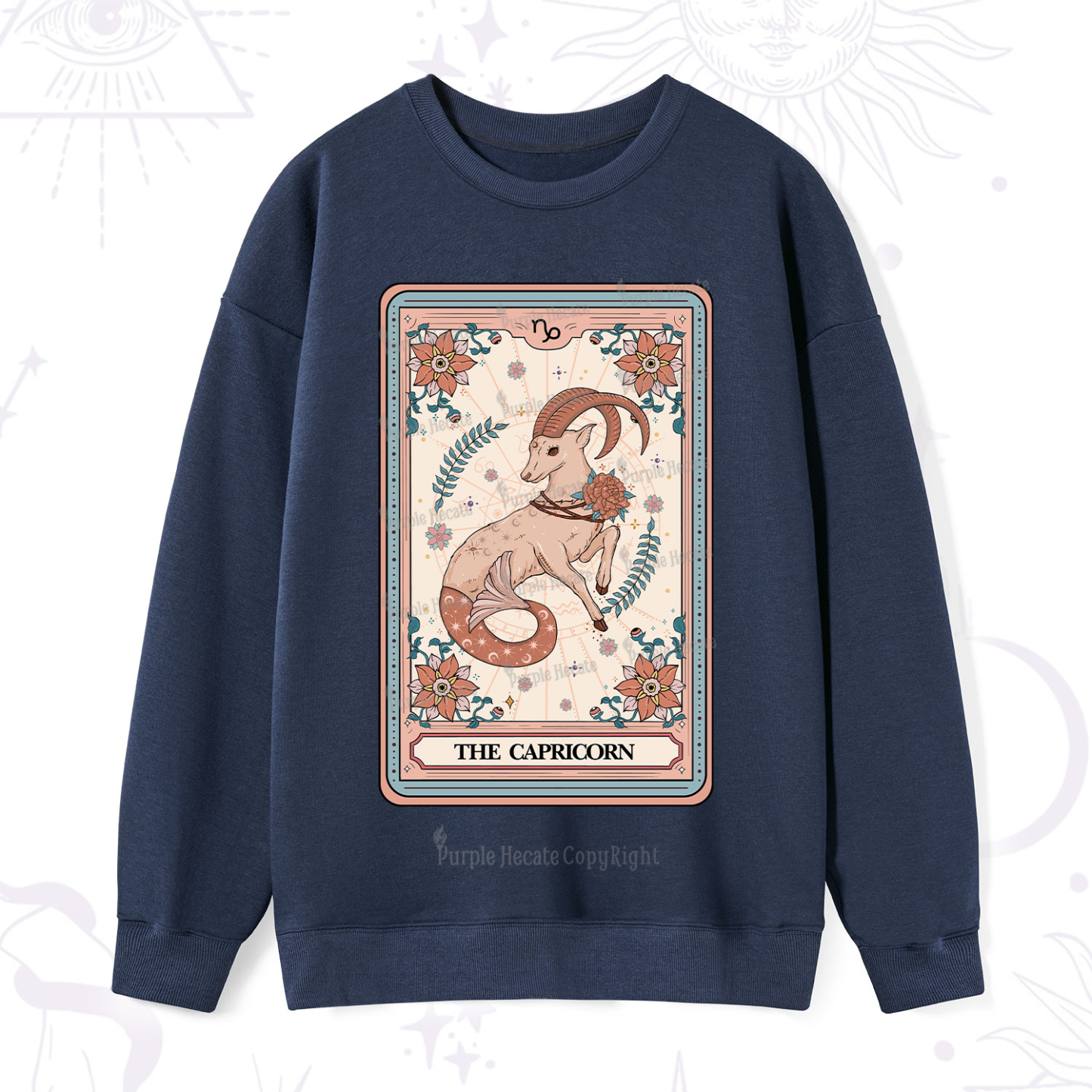 Purplehecate The Capricorn Tarot Card Sweatshirt