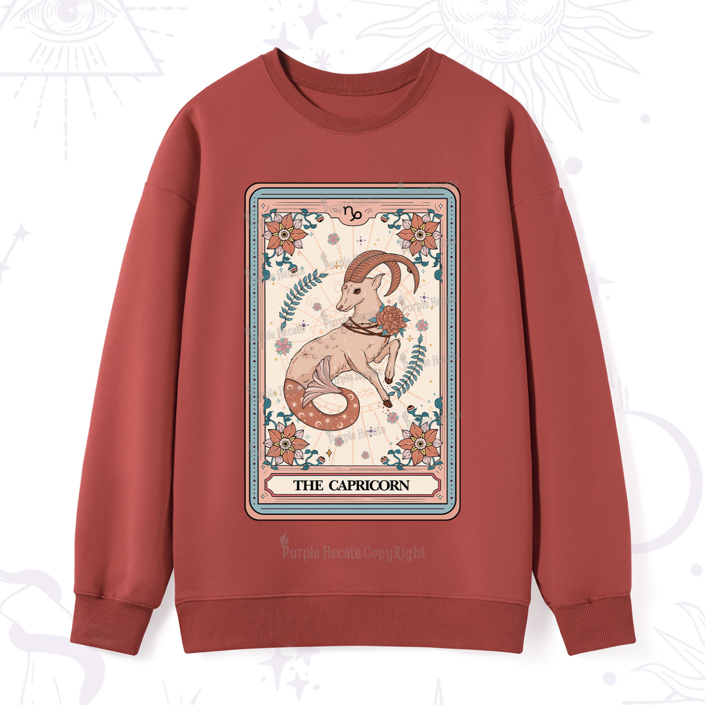 Purplehecate The Capricorn Tarot Card Sweatshirt