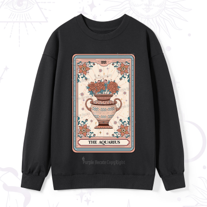 Purplehecate The Aquarius Tarot Card Sweatshirt