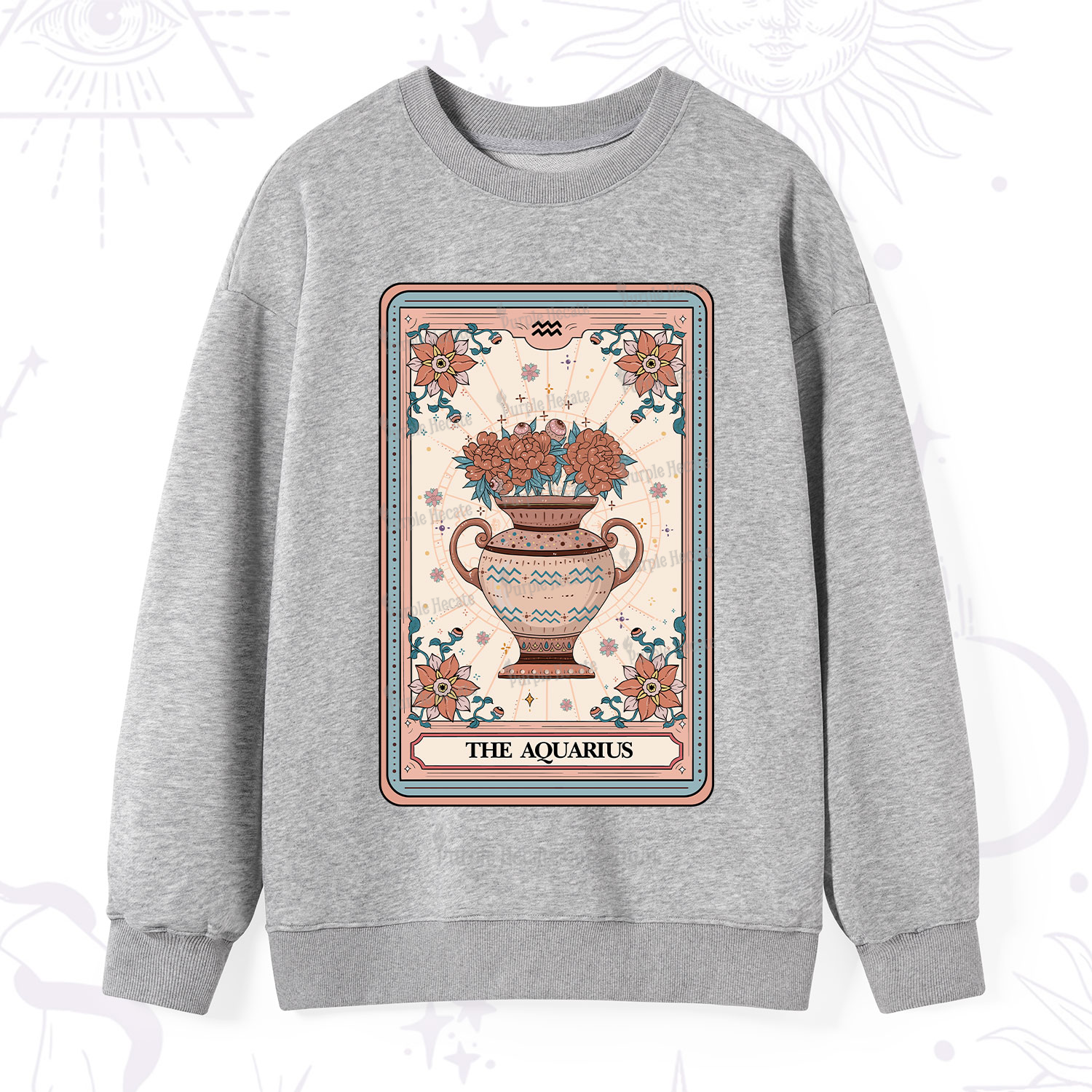 Purplehecate The Aquarius Tarot Card Sweatshirt