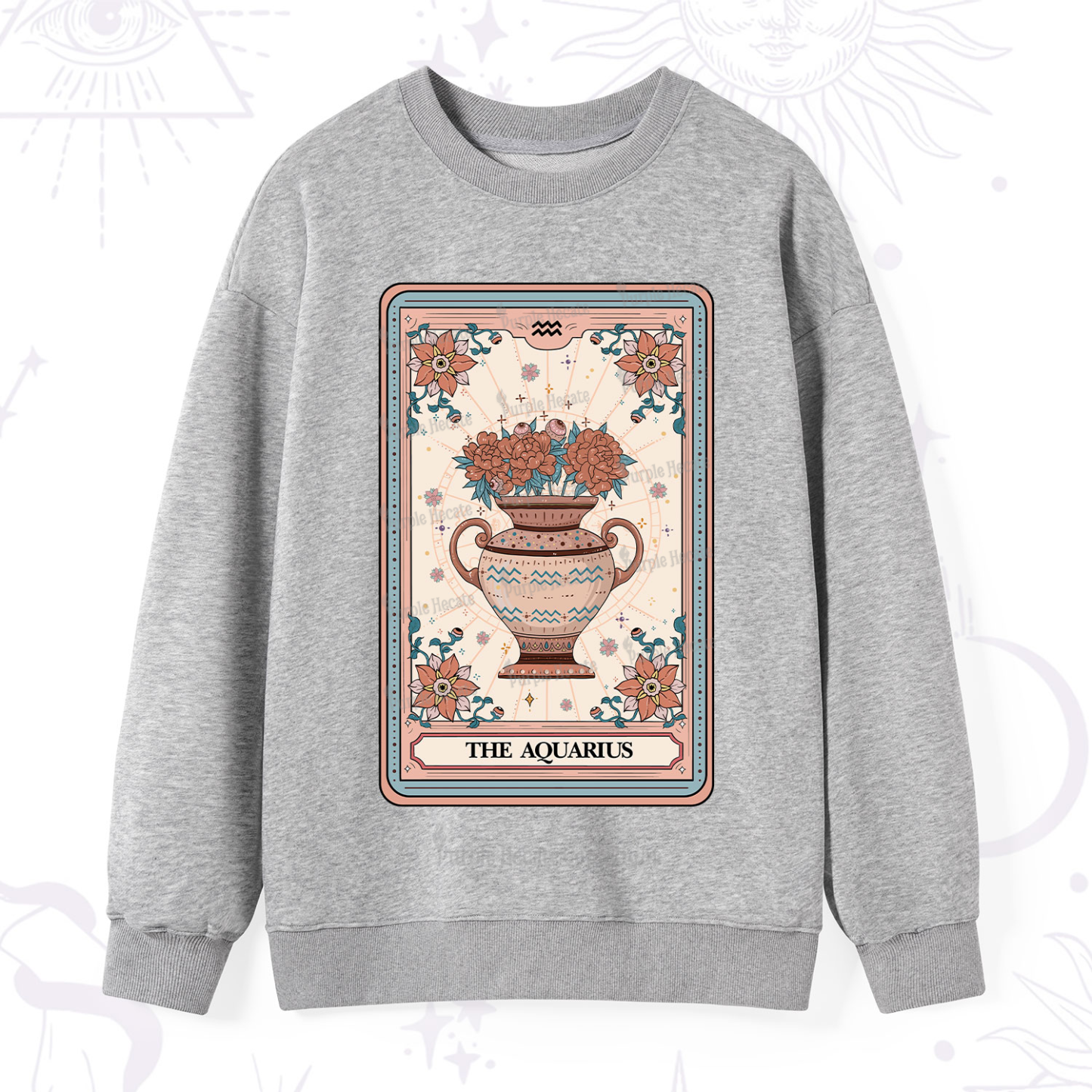 Purplehecate The Aquarius Tarot Card Sweatshirt