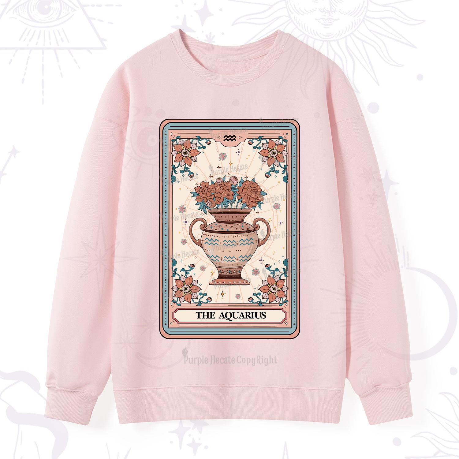 Purplehecate The Aquarius Tarot Card Sweatshirt