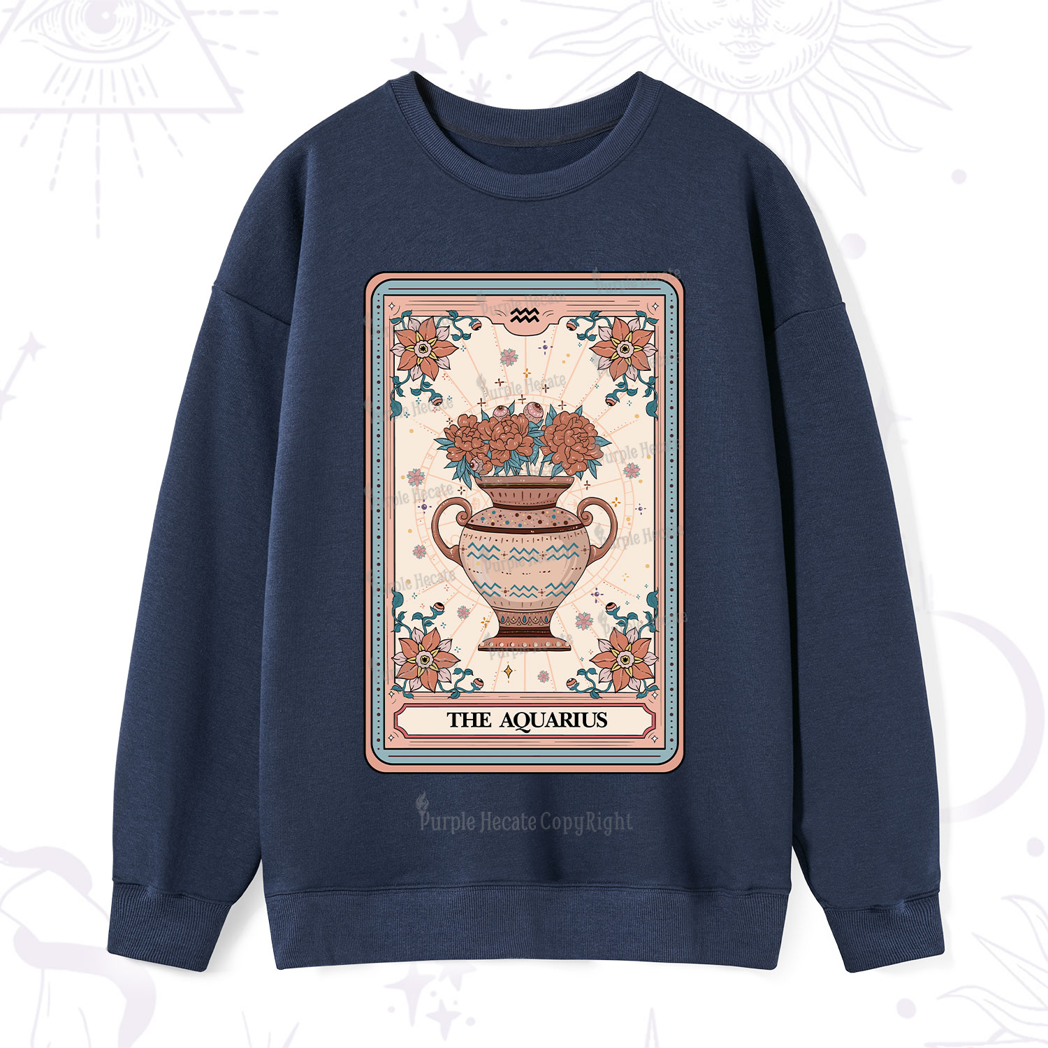 Purplehecate The Aquarius Tarot Card Sweatshirt