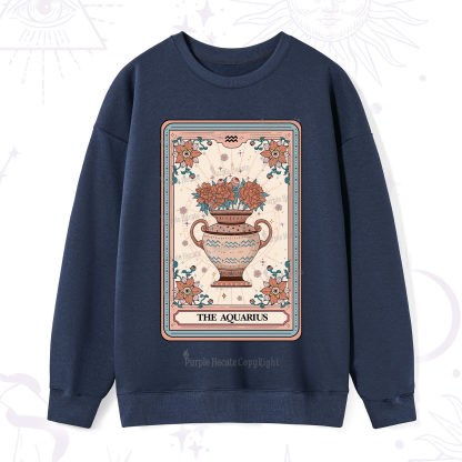 Purplehecate The Aquarius Tarot Card Sweatshirt