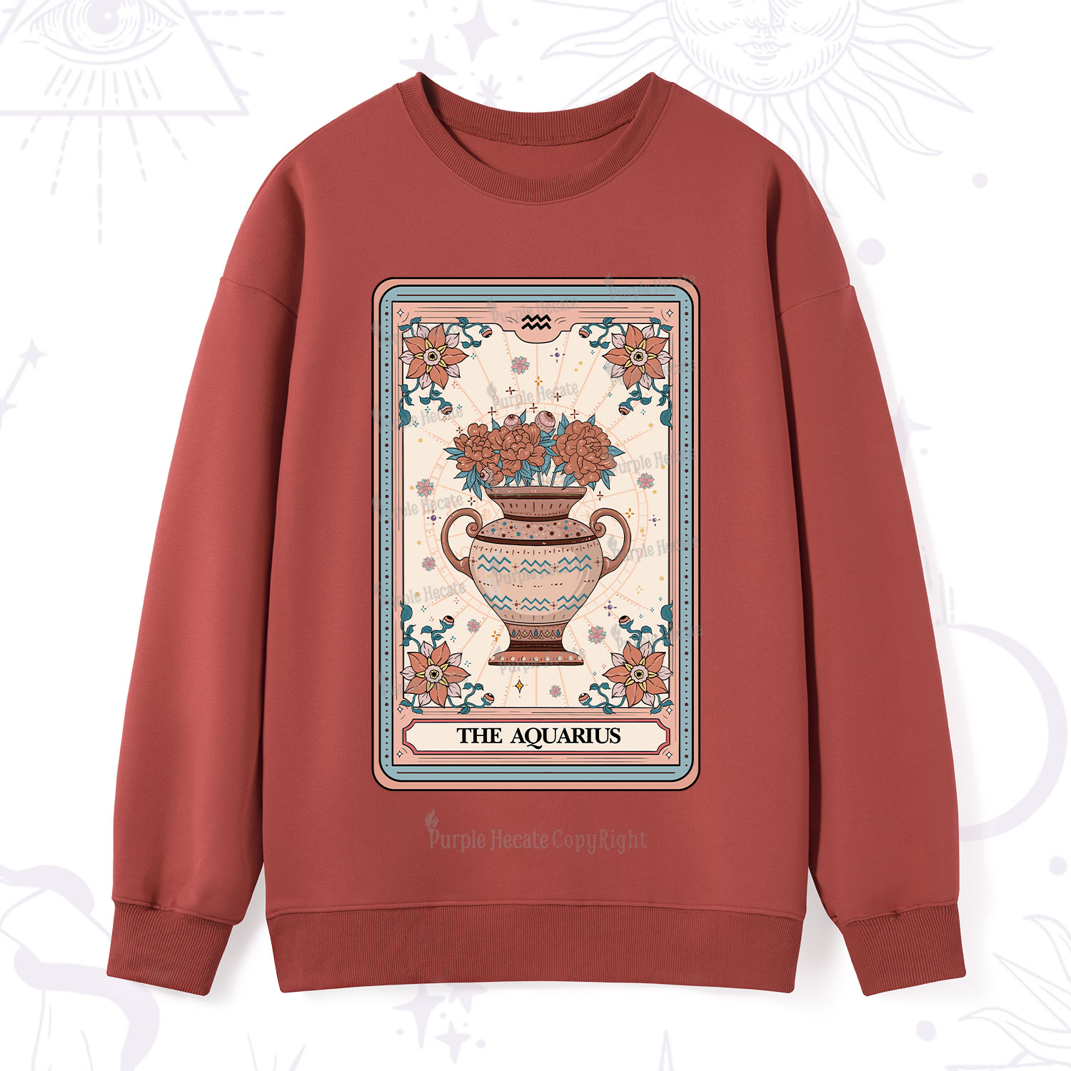 Purplehecate The Aquarius Tarot Card Sweatshirt