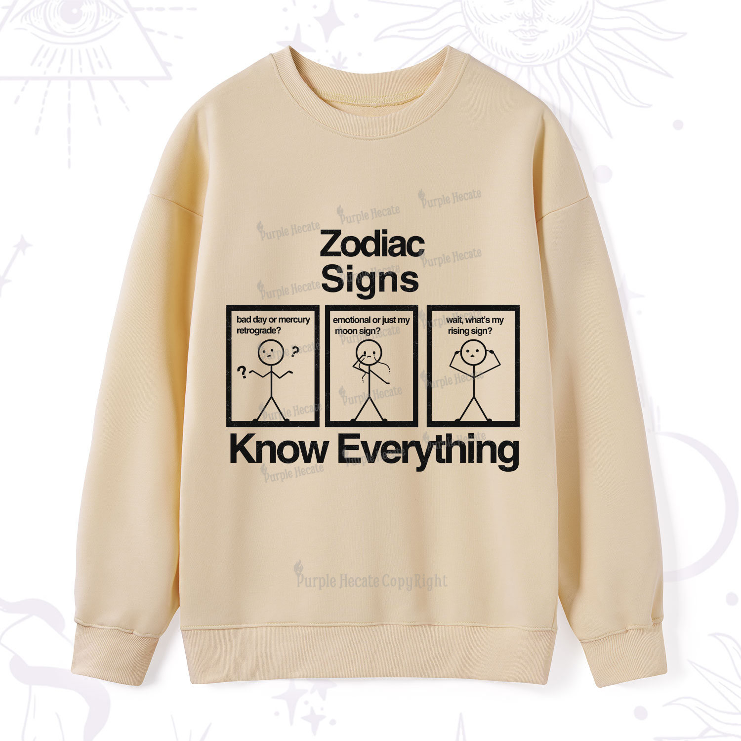Purplehecate Zodiac Signs Know Everything Sweatshirt