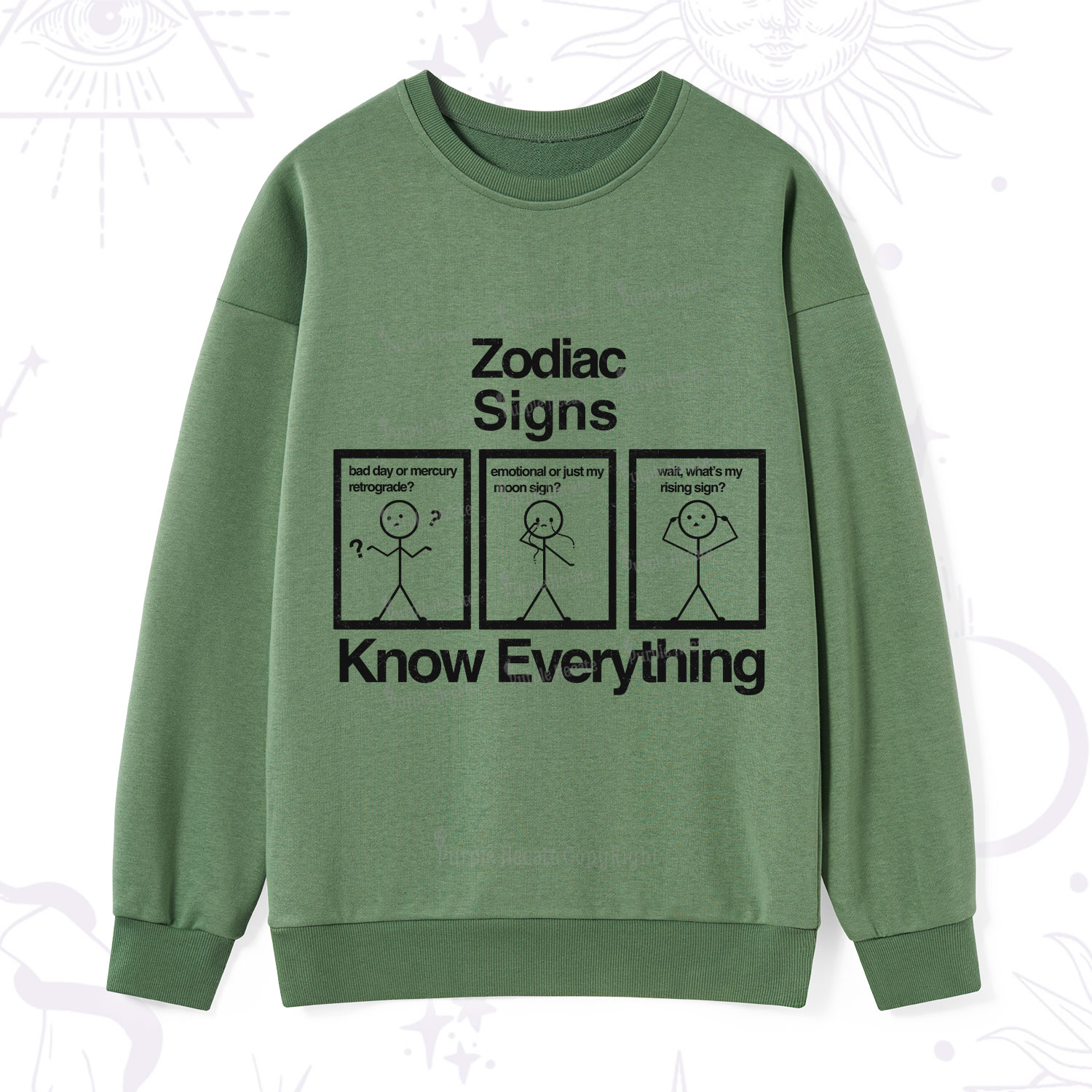 Purplehecate Zodiac Signs Know Everything Sweatshirt