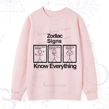 Purplehecate Zodiac Signs Know Everything Sweatshirt