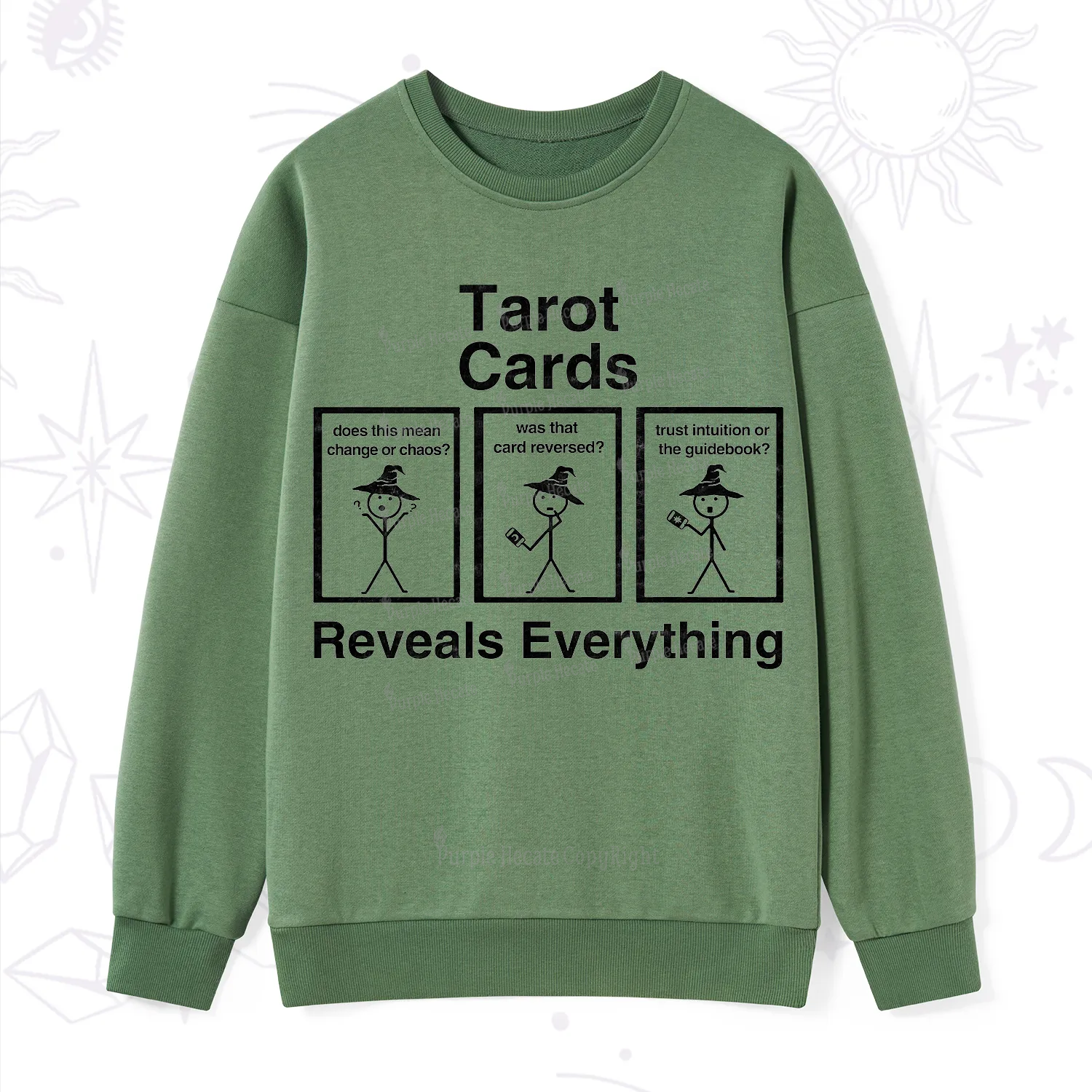 Purplehecate Tarot Card Reveals Everything Sweatshirt