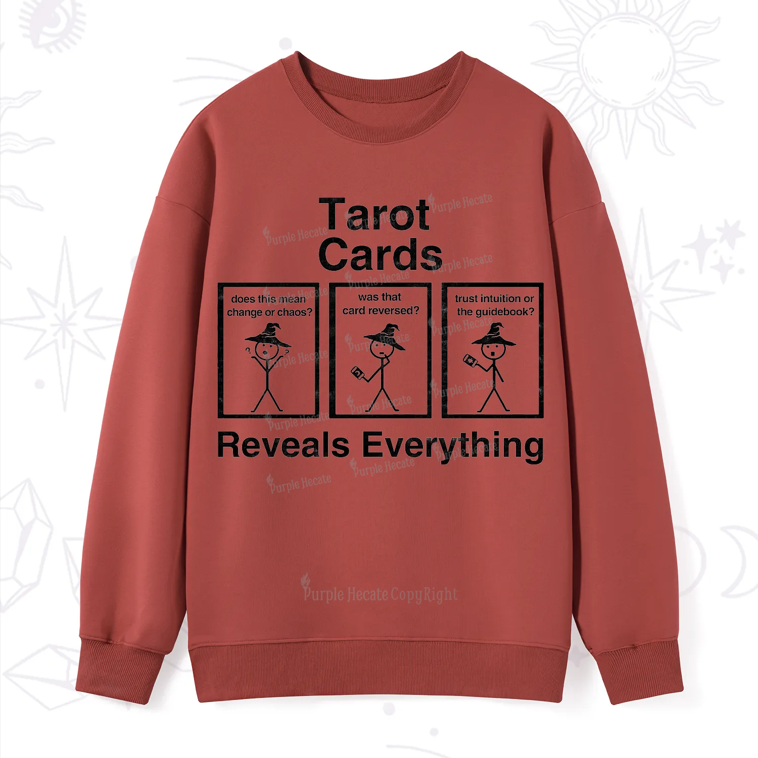 Purplehecate Tarot Card Reveals Everything Sweatshirt