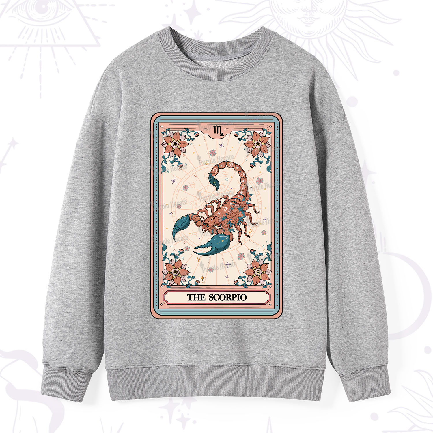 Purplehecate The Scorpio Tarot Card Sweatshirt