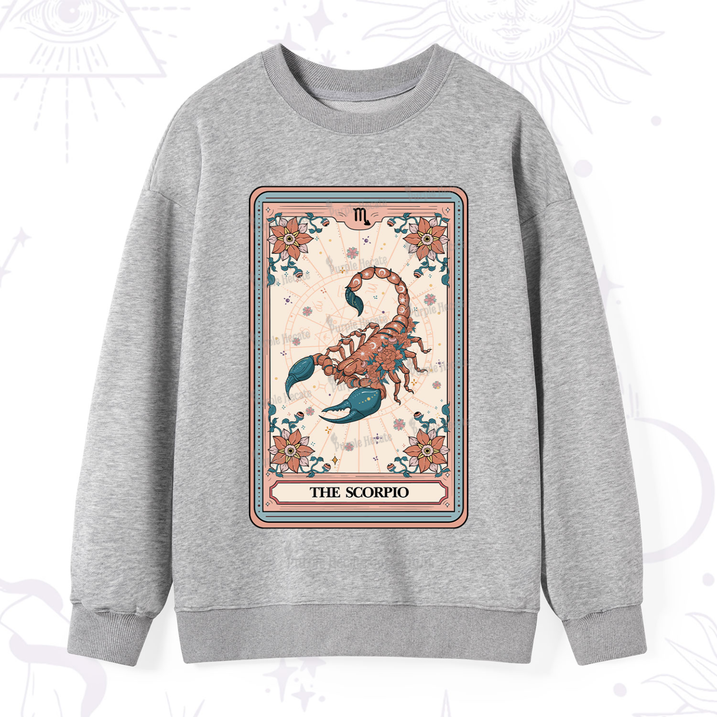 Purplehecate The Scorpio Tarot Card Sweatshirt