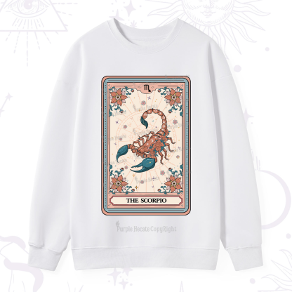 Purplehecate The Scorpio Tarot Card Sweatshirt