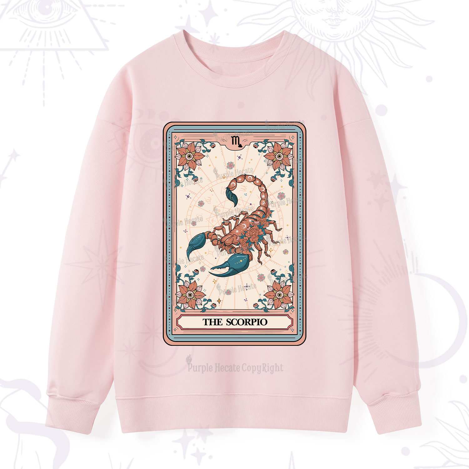 Purplehecate The Scorpio Tarot Card Sweatshirt