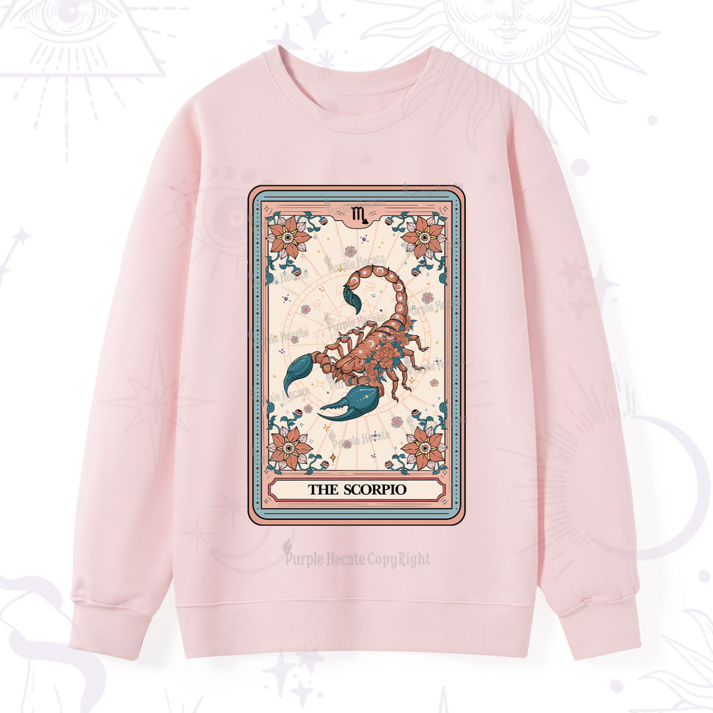 Purplehecate The Scorpio Tarot Card Sweatshirt