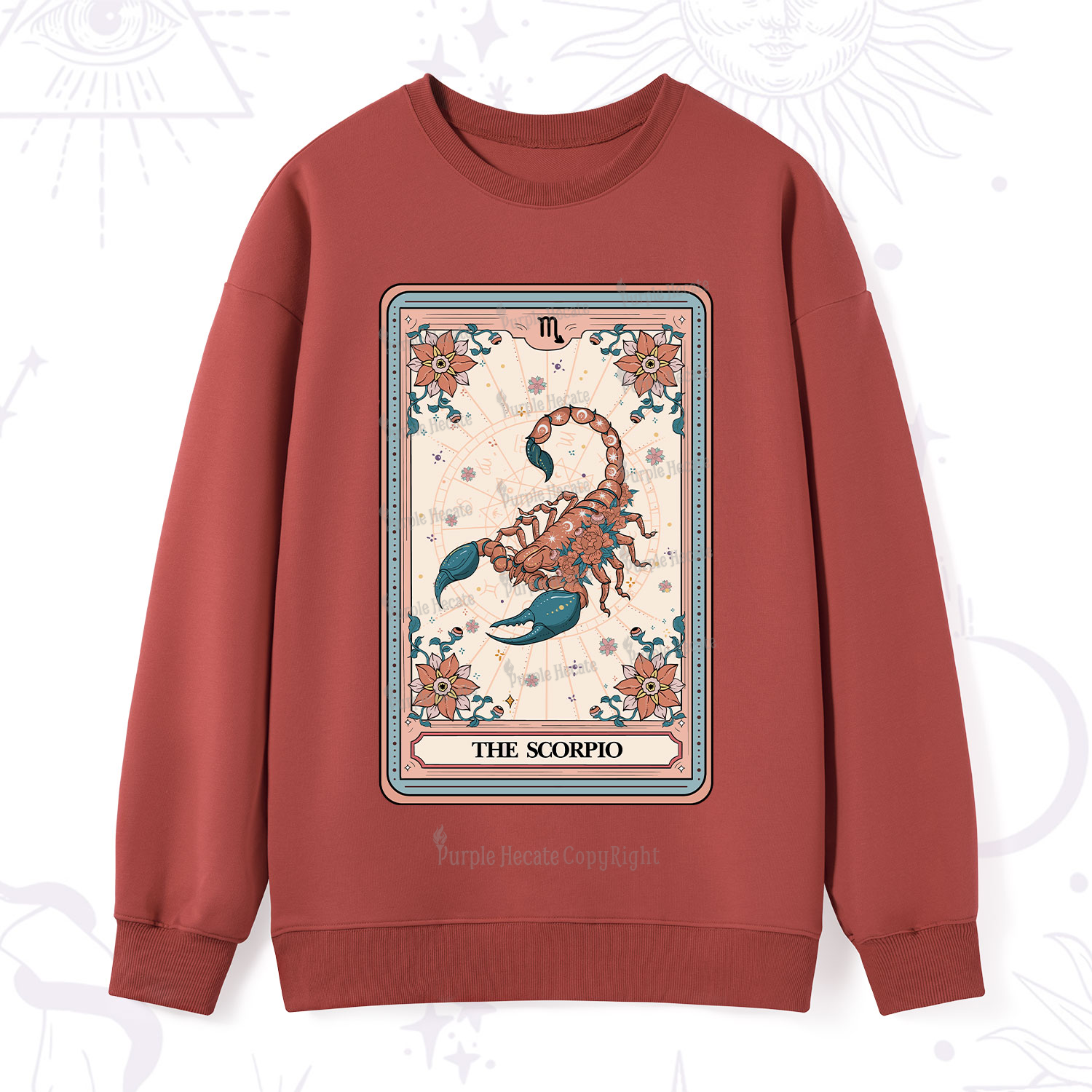 Purplehecate The Scorpio Tarot Card Sweatshirt