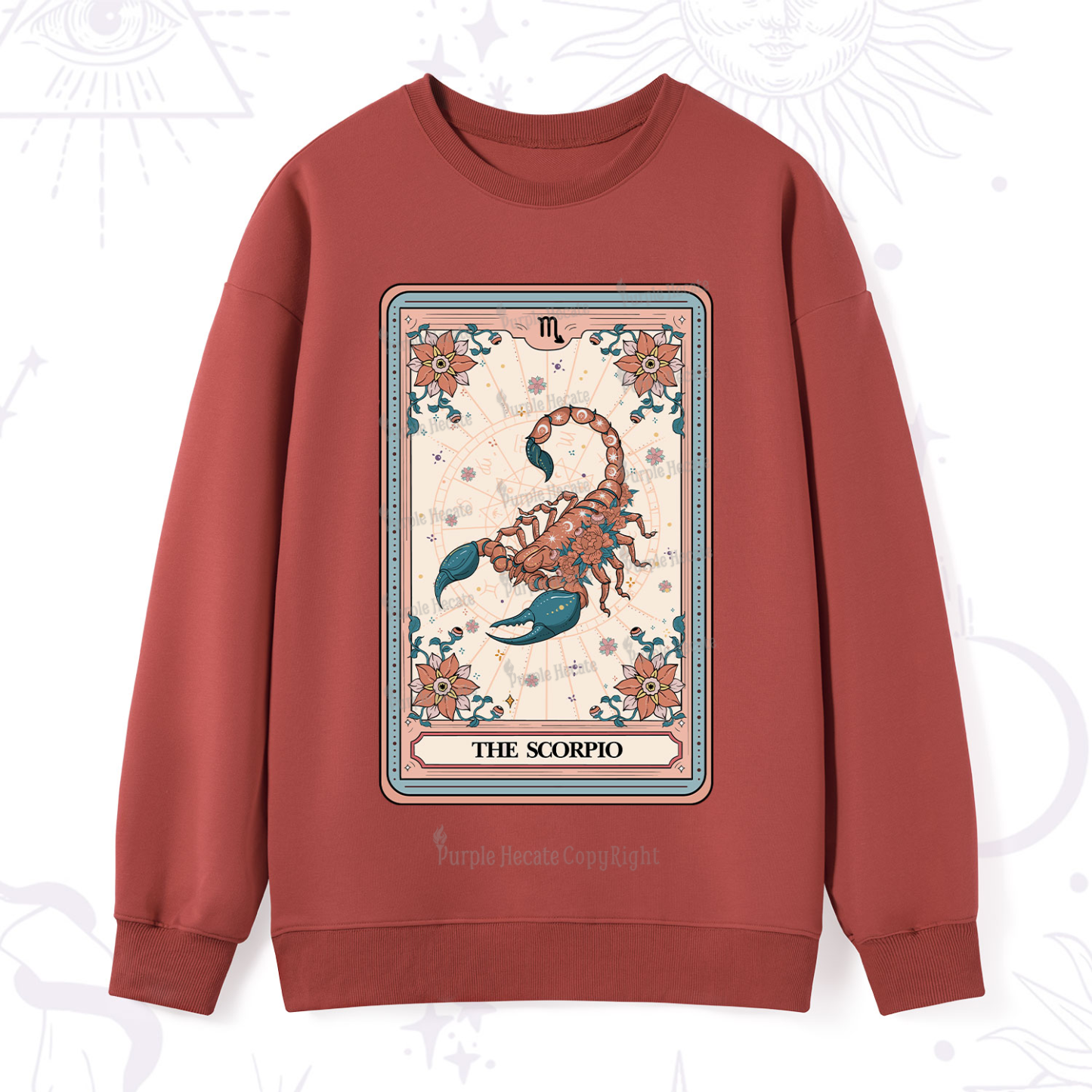 Purplehecate The Scorpio Tarot Card Sweatshirt
