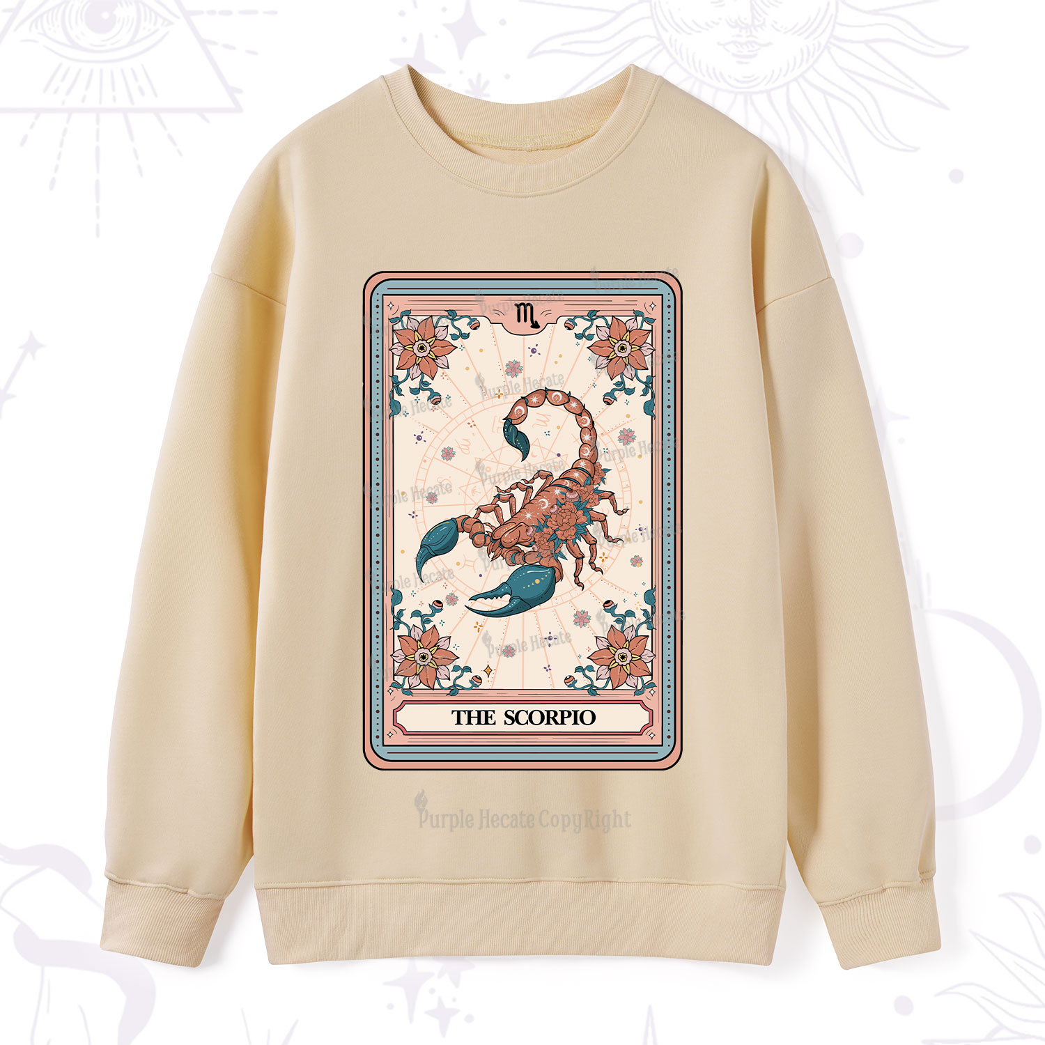Purplehecate The Scorpio Tarot Card Sweatshirt