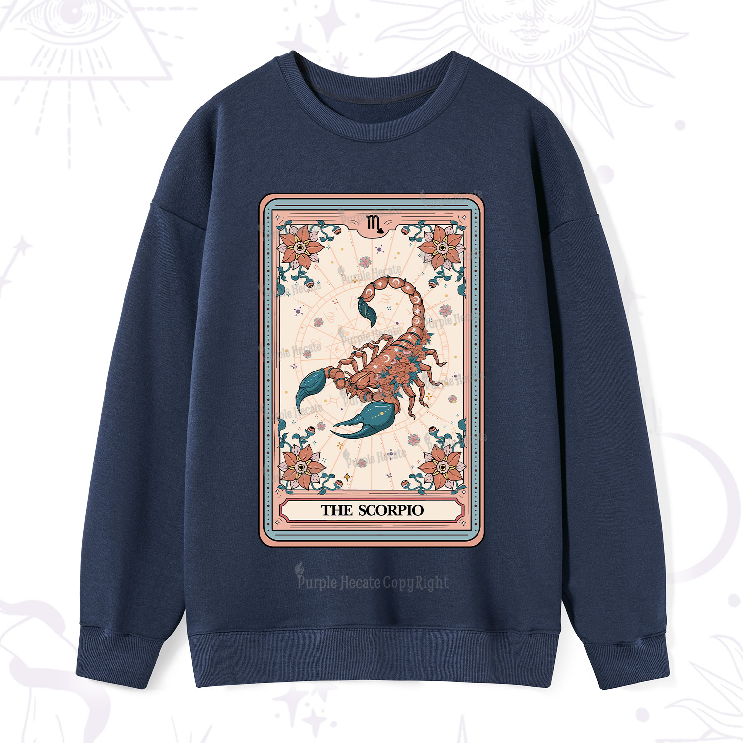 Purplehecate The Scorpio Tarot Card Sweatshirt