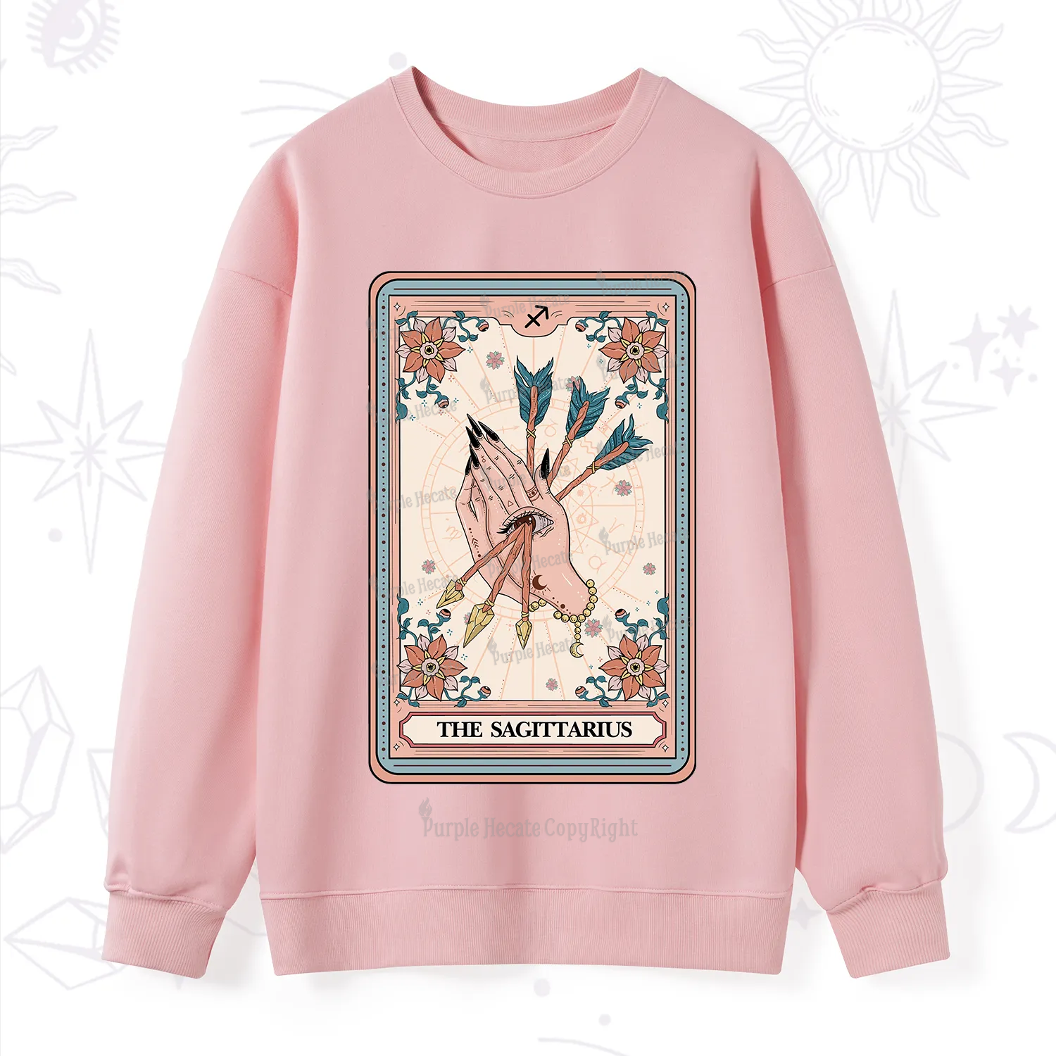 Purplehecate The Sagittarius Tarot Card Sweatshirt