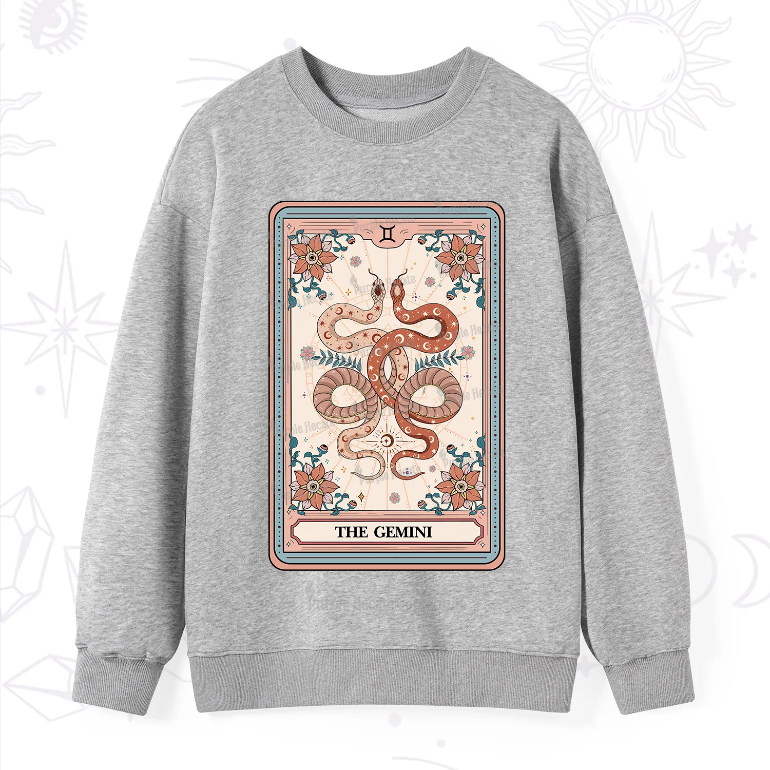 Purplehecate The Gemini Tarot Card Sweatshirt