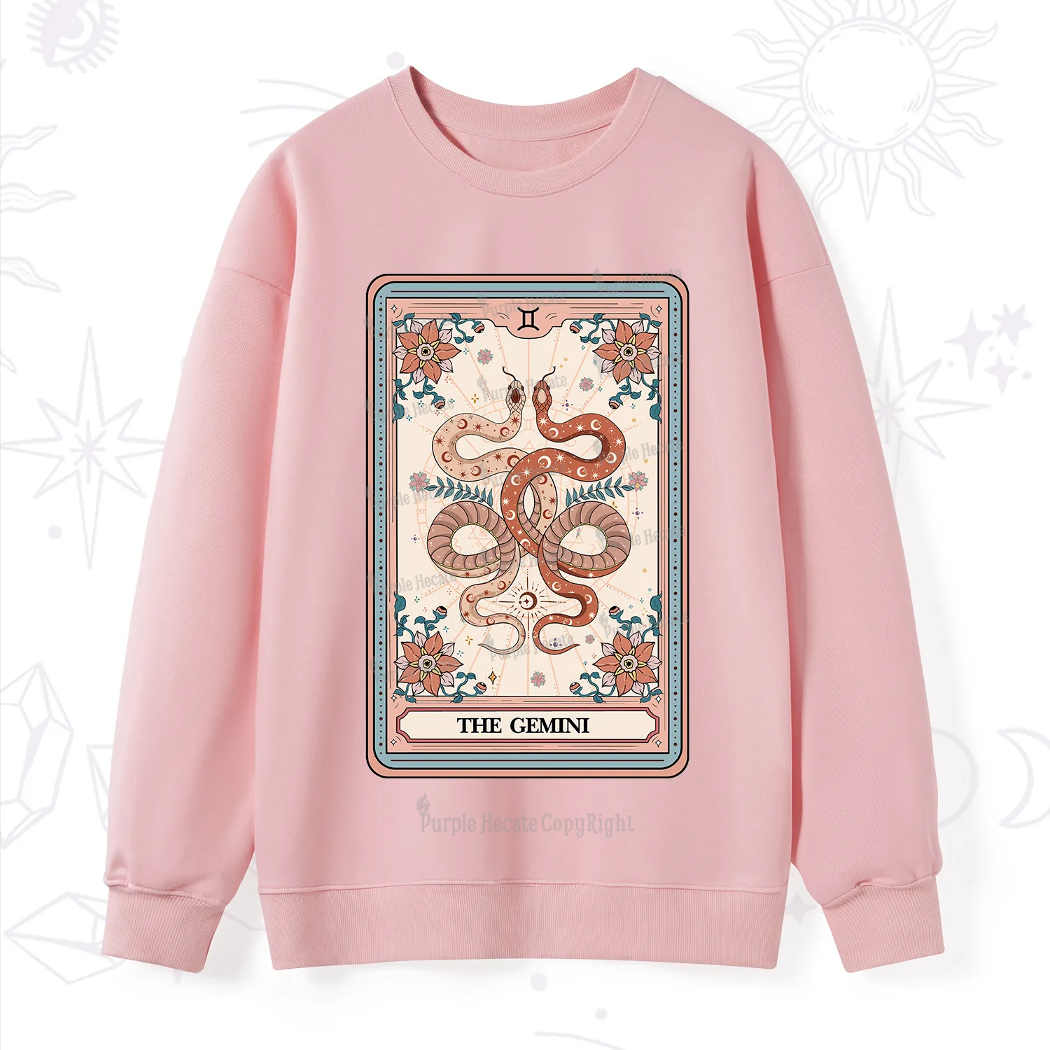 Purplehecate The Gemini Tarot Card Sweatshirt