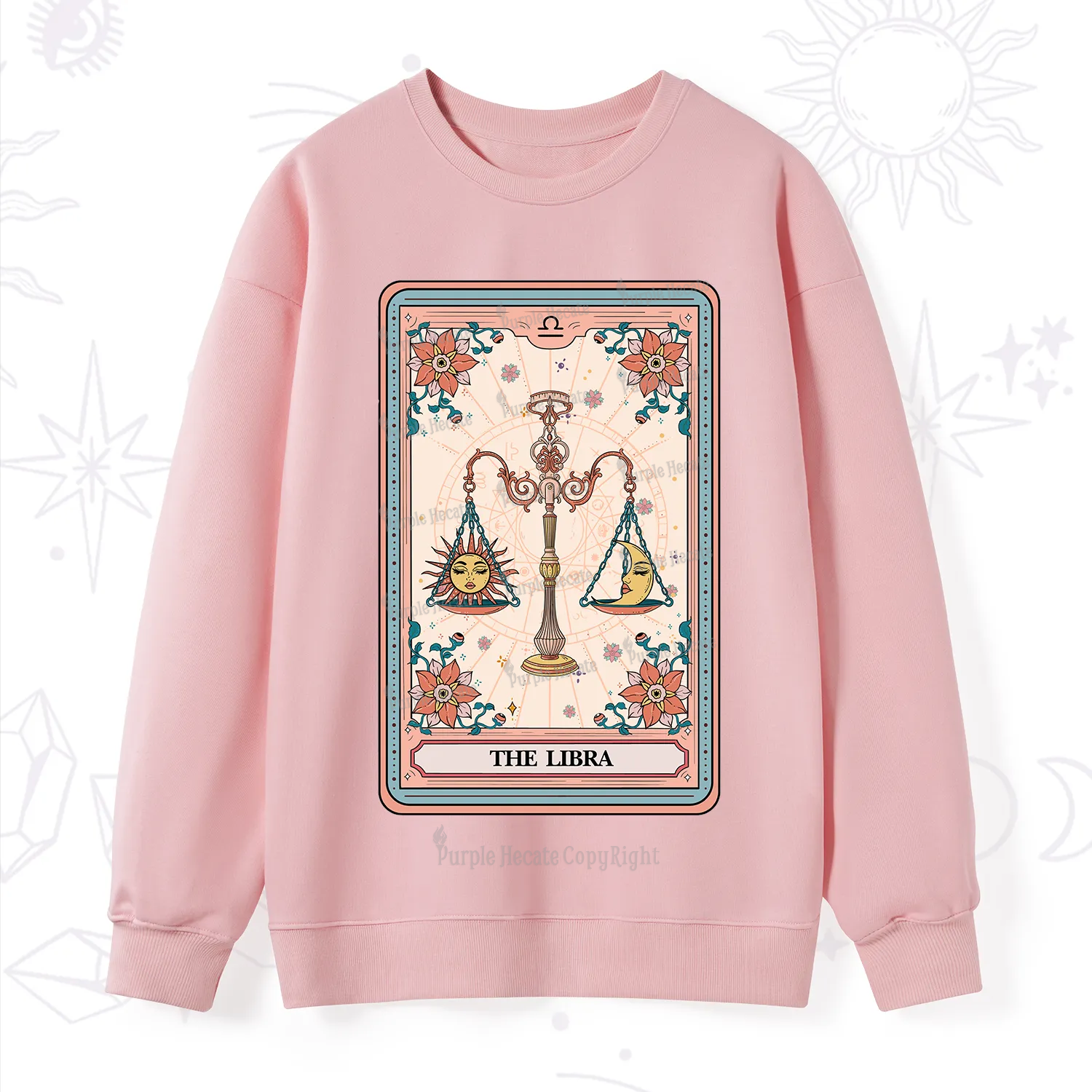 Purplehecate The Libra Tarot Card Sweatshirt