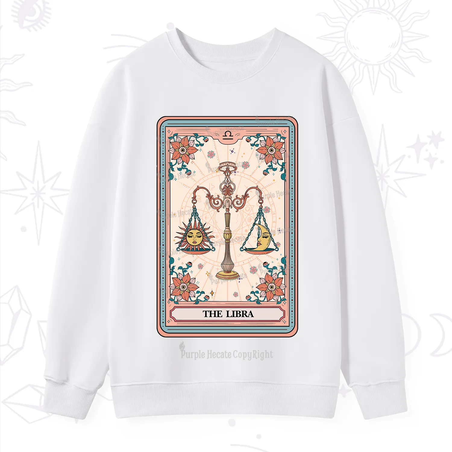 Purplehecate The Libra Tarot Card Sweatshirt