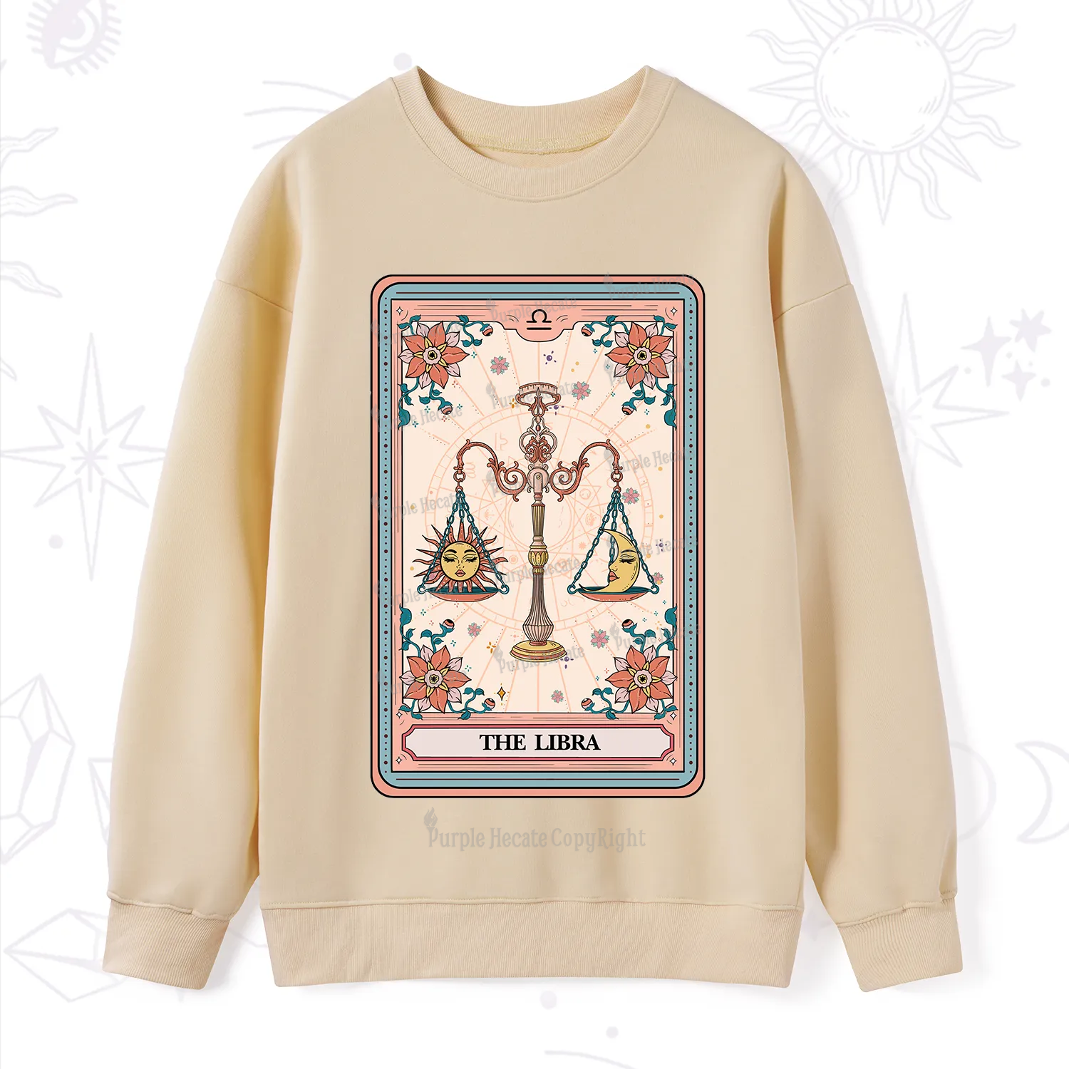 Purplehecate The Libra Tarot Card Sweatshirt