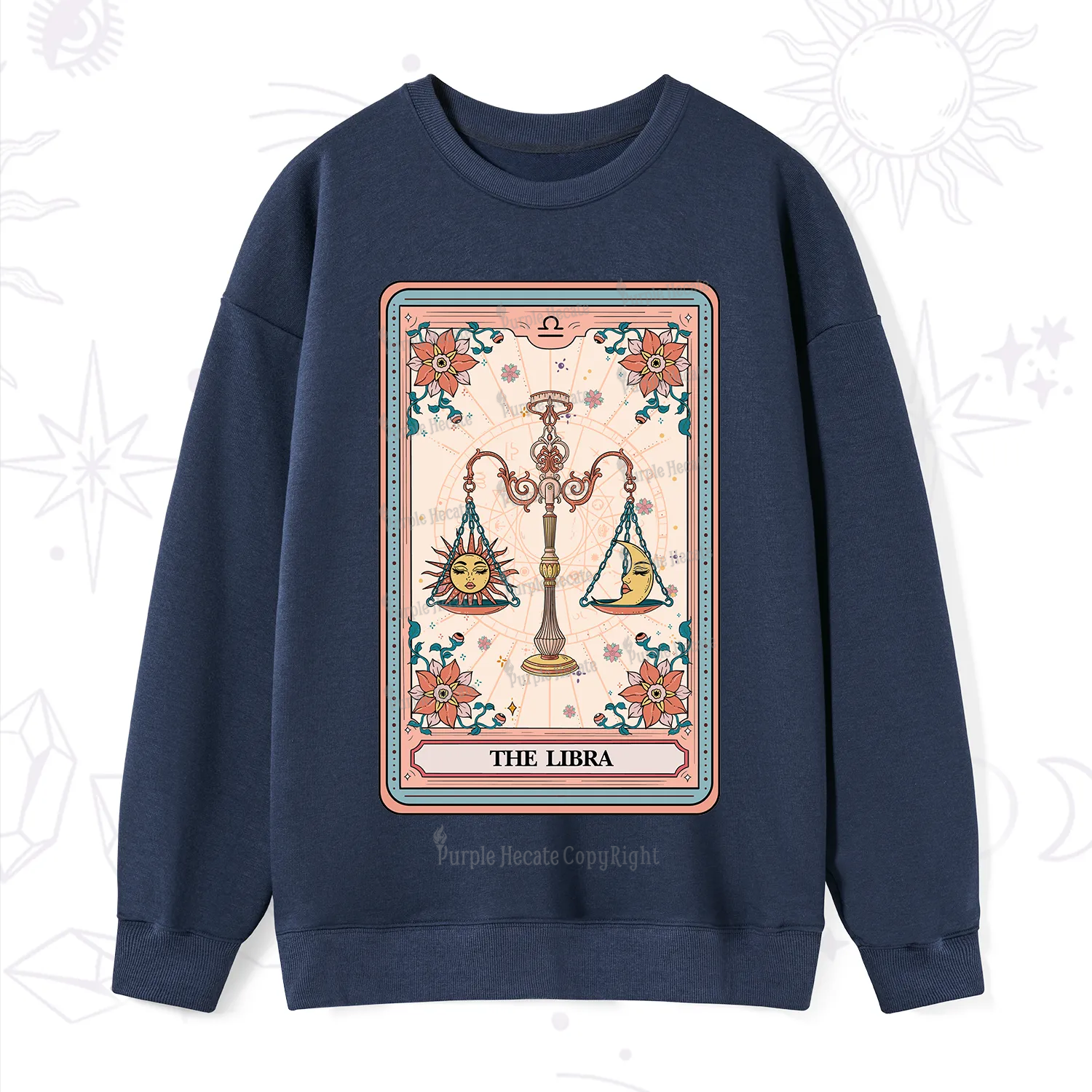 Purplehecate The Libra Tarot Card Sweatshirt