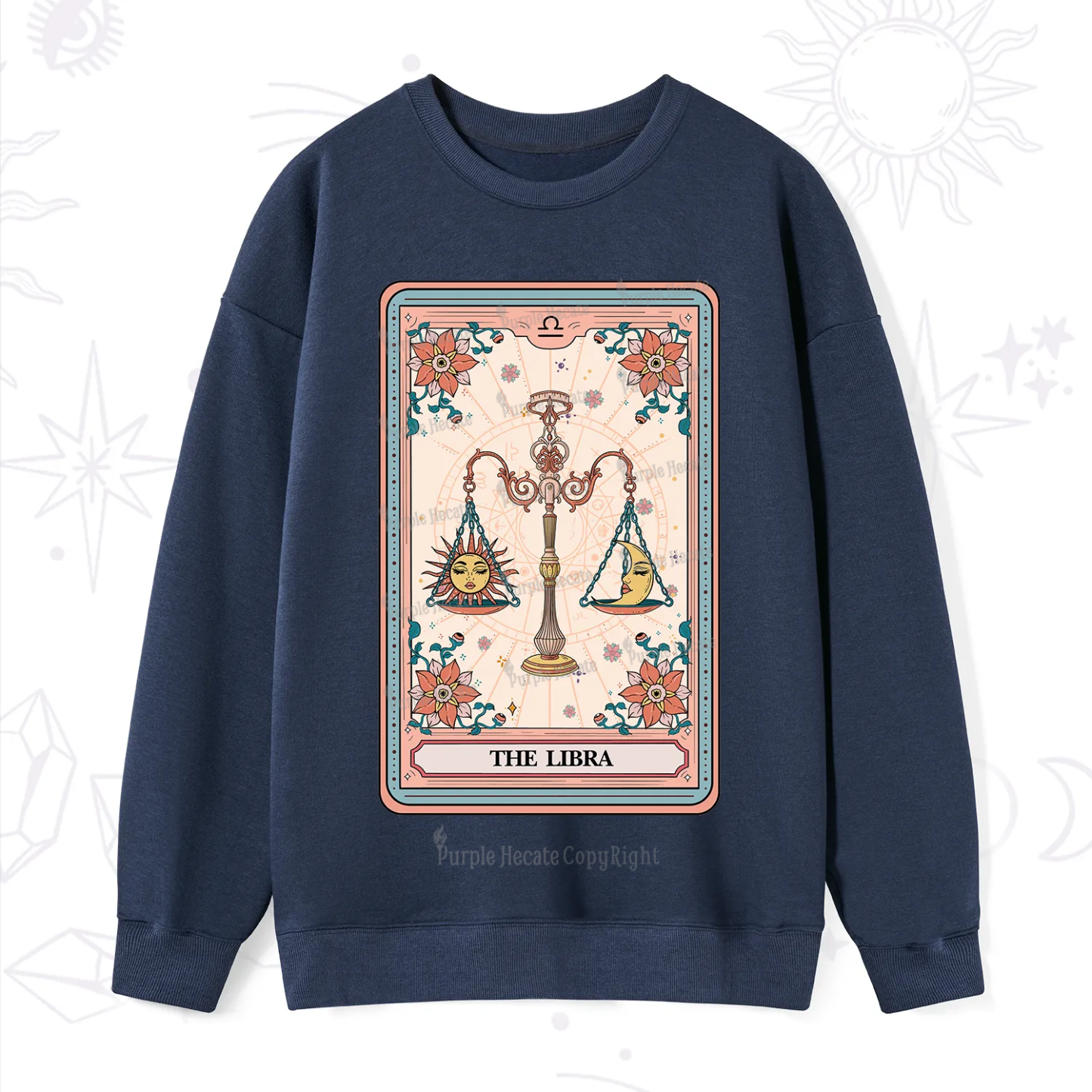 Purplehecate The Libra Tarot Card Sweatshirt