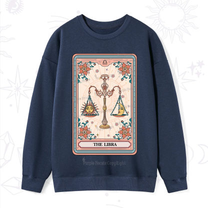 Purplehecate The Libra Tarot Card Sweatshirt