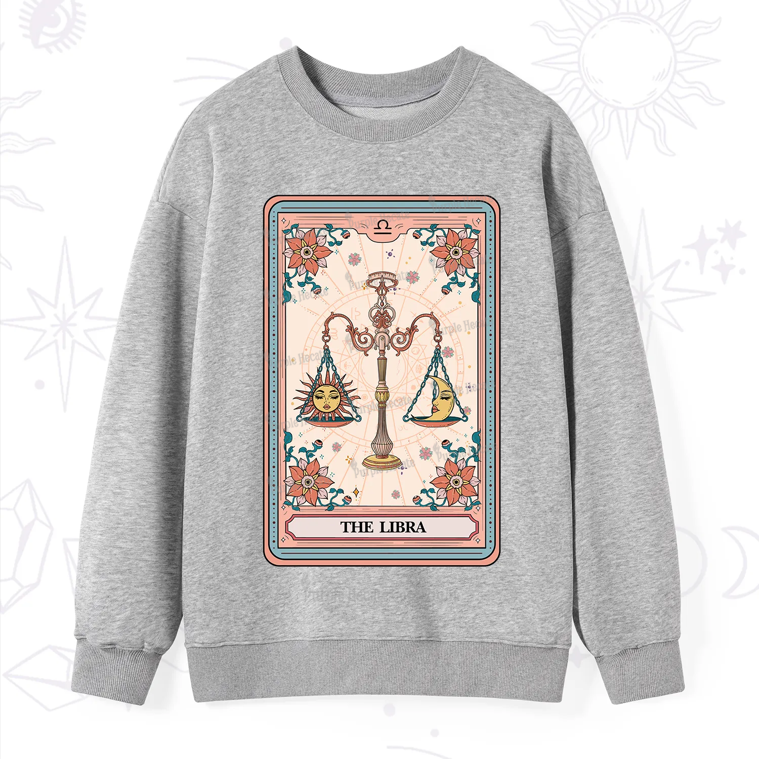Purplehecate The Libra Tarot Card Sweatshirt