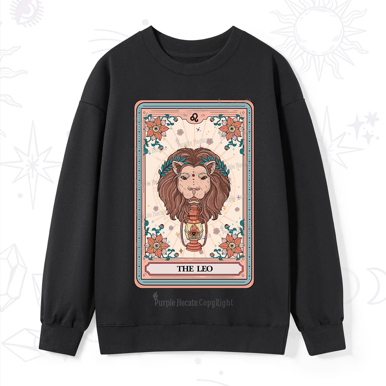 Purplehecate The Leo Tarot Card Sweatshirt