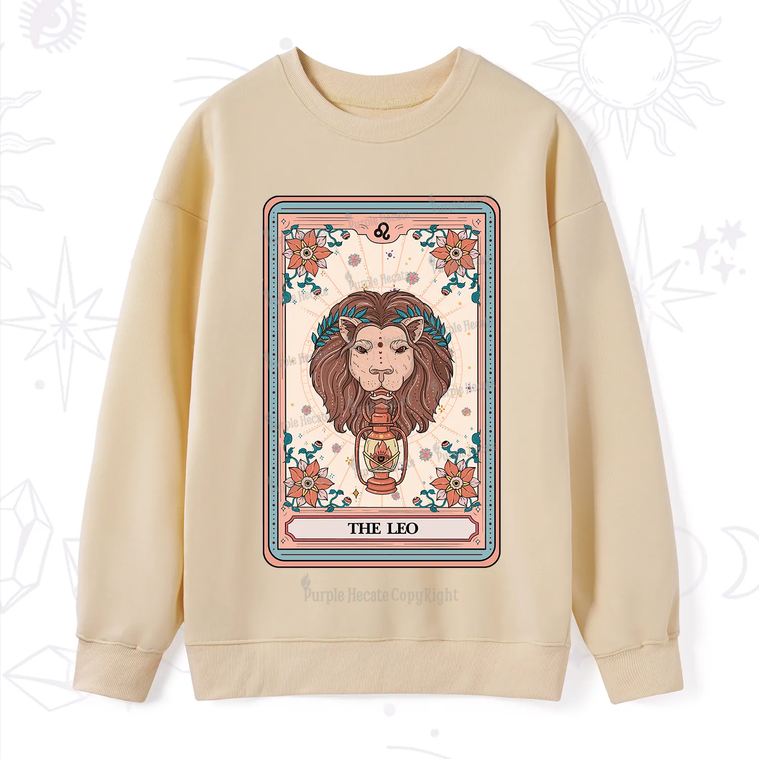 Purplehecate The Leo Tarot Card Sweatshirt