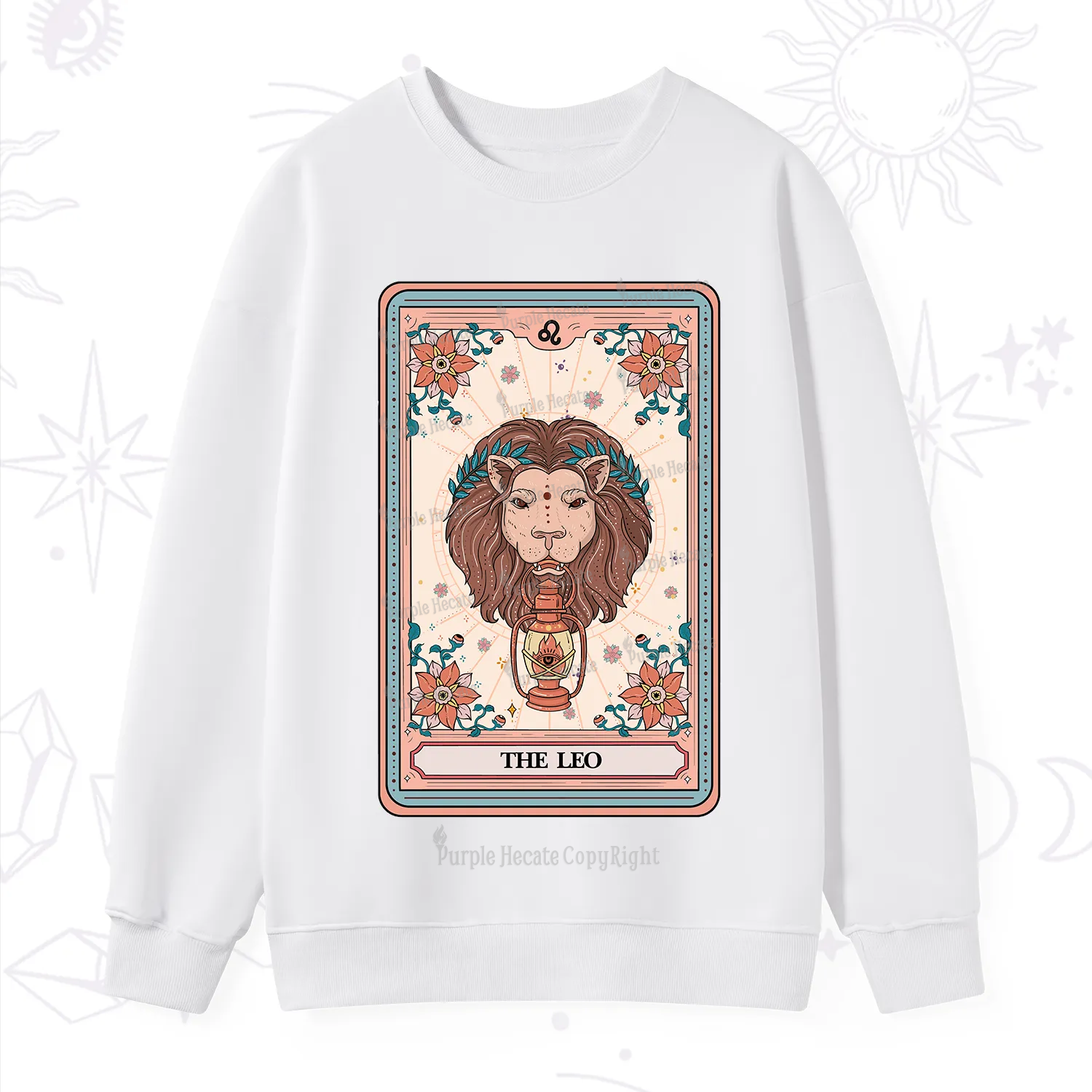 Purplehecate The Leo Tarot Card Sweatshirt