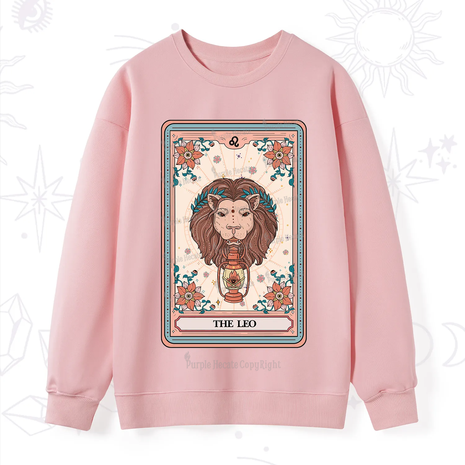 Purplehecate The Leo Tarot Card Sweatshirt