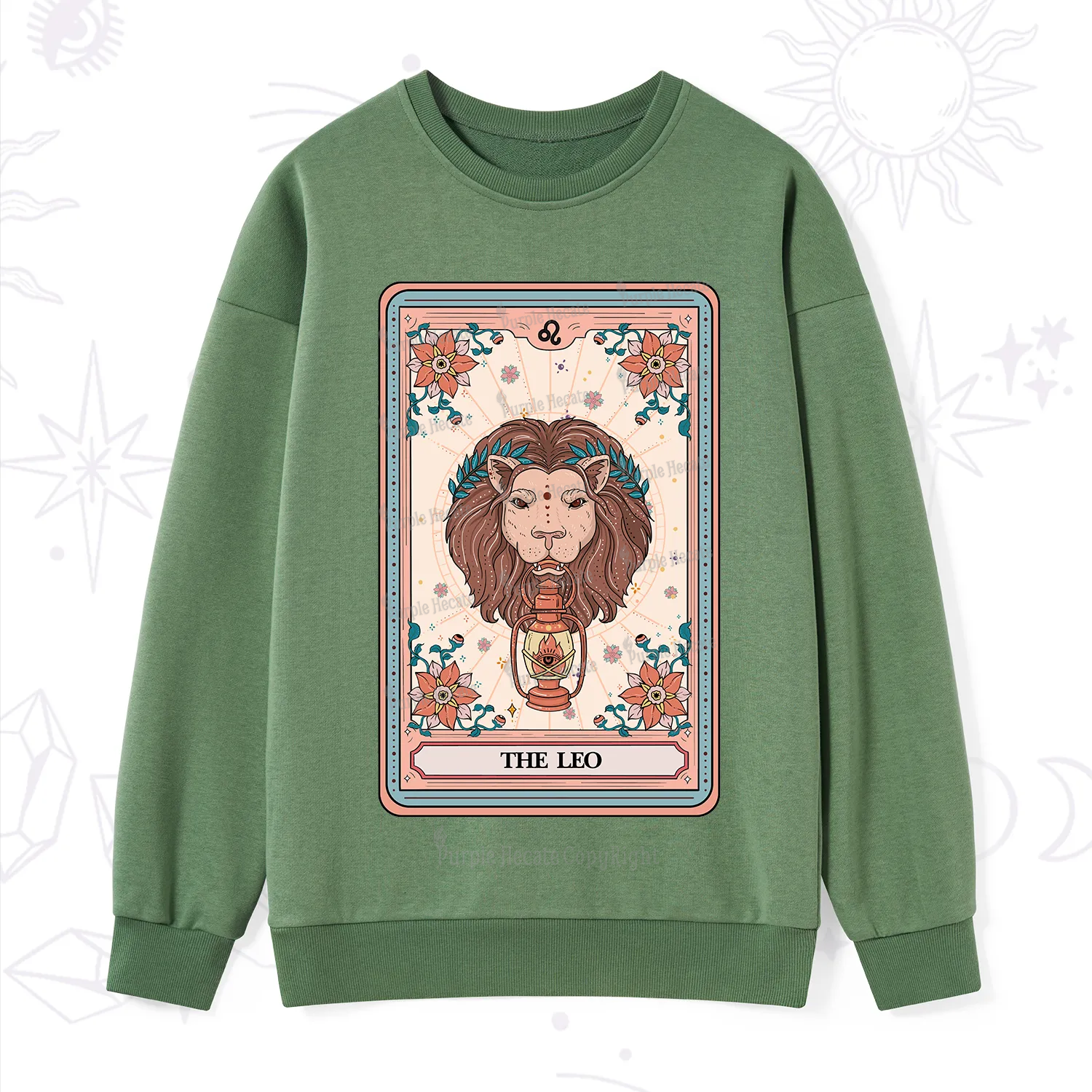 Purplehecate The Leo Tarot Card Sweatshirt