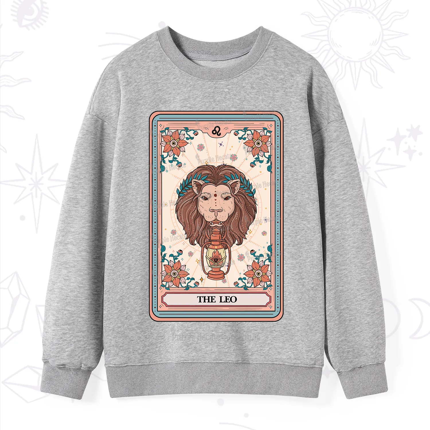 Purplehecate The Leo Tarot Card Sweatshirt