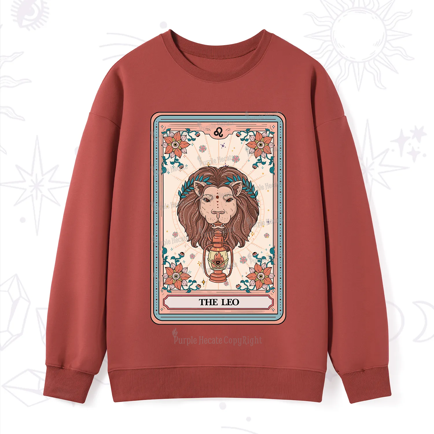 Purplehecate The Leo Tarot Card Sweatshirt