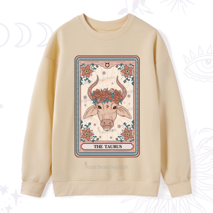 Purplehecate The Taurus Tarot Card Sweatshirt
